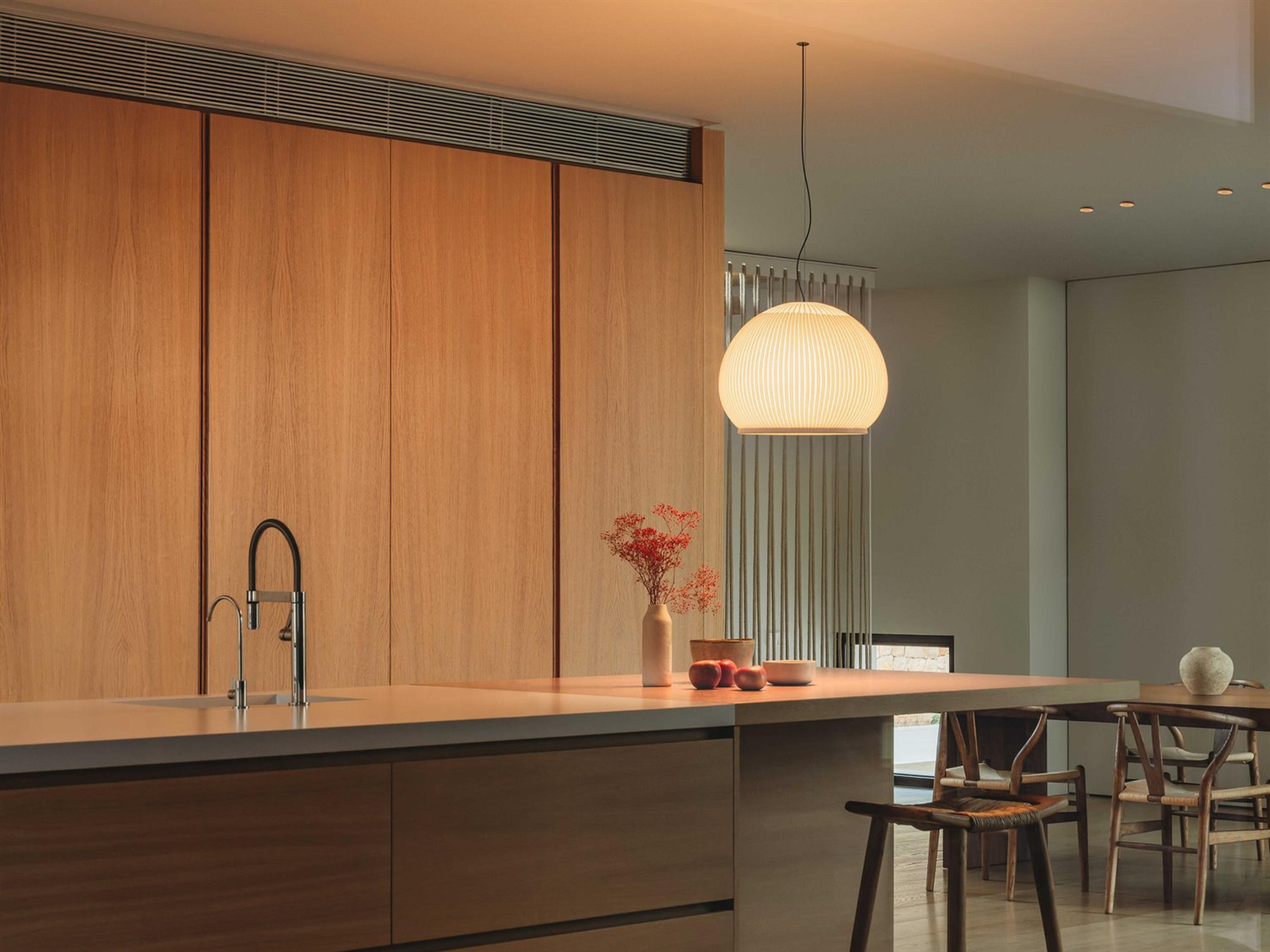 Vibia Knit 6-Light White Dome Pendant