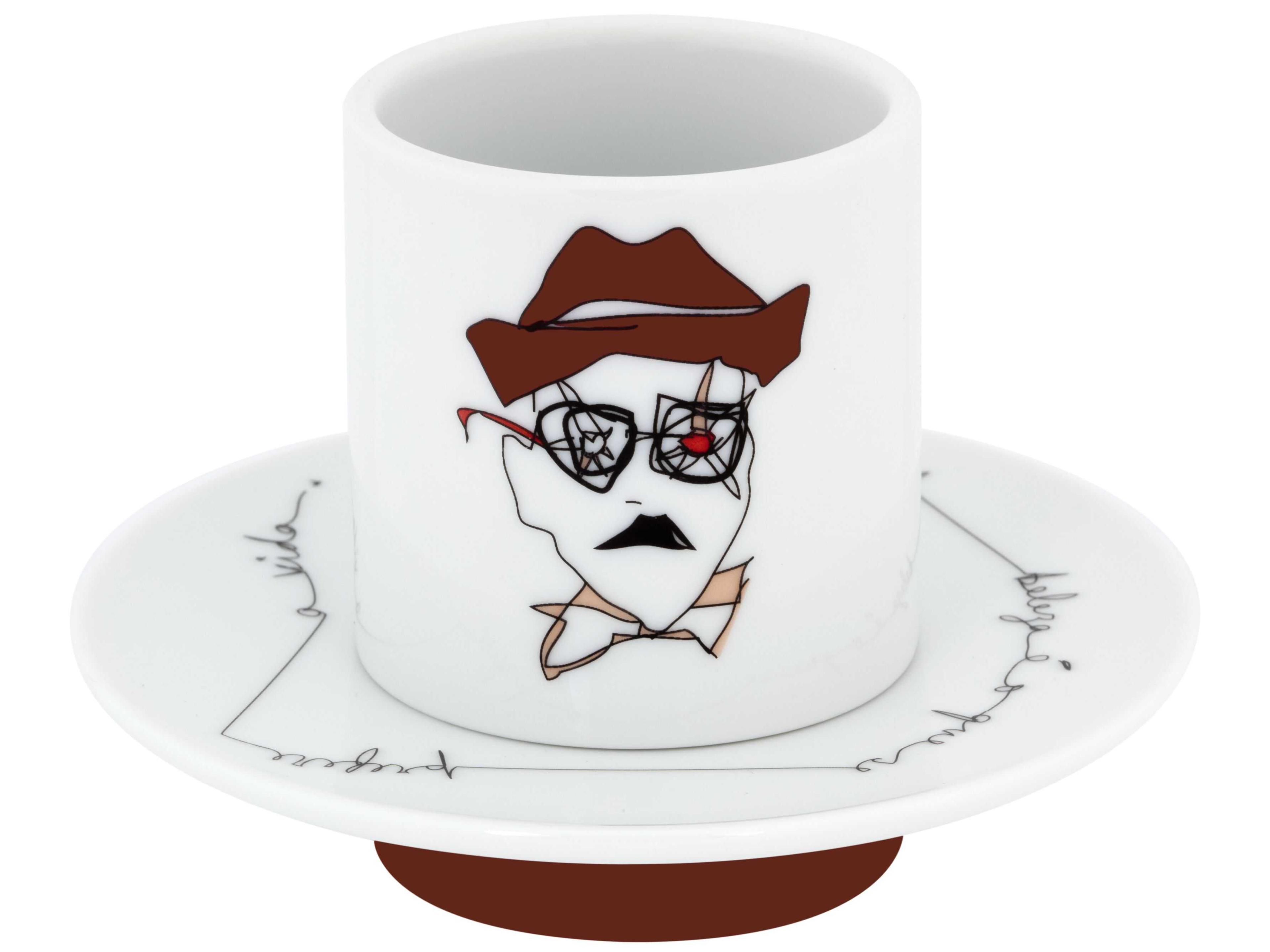 Vista Alegre Heteronimos Coffee Cups and Saucers Set of 4