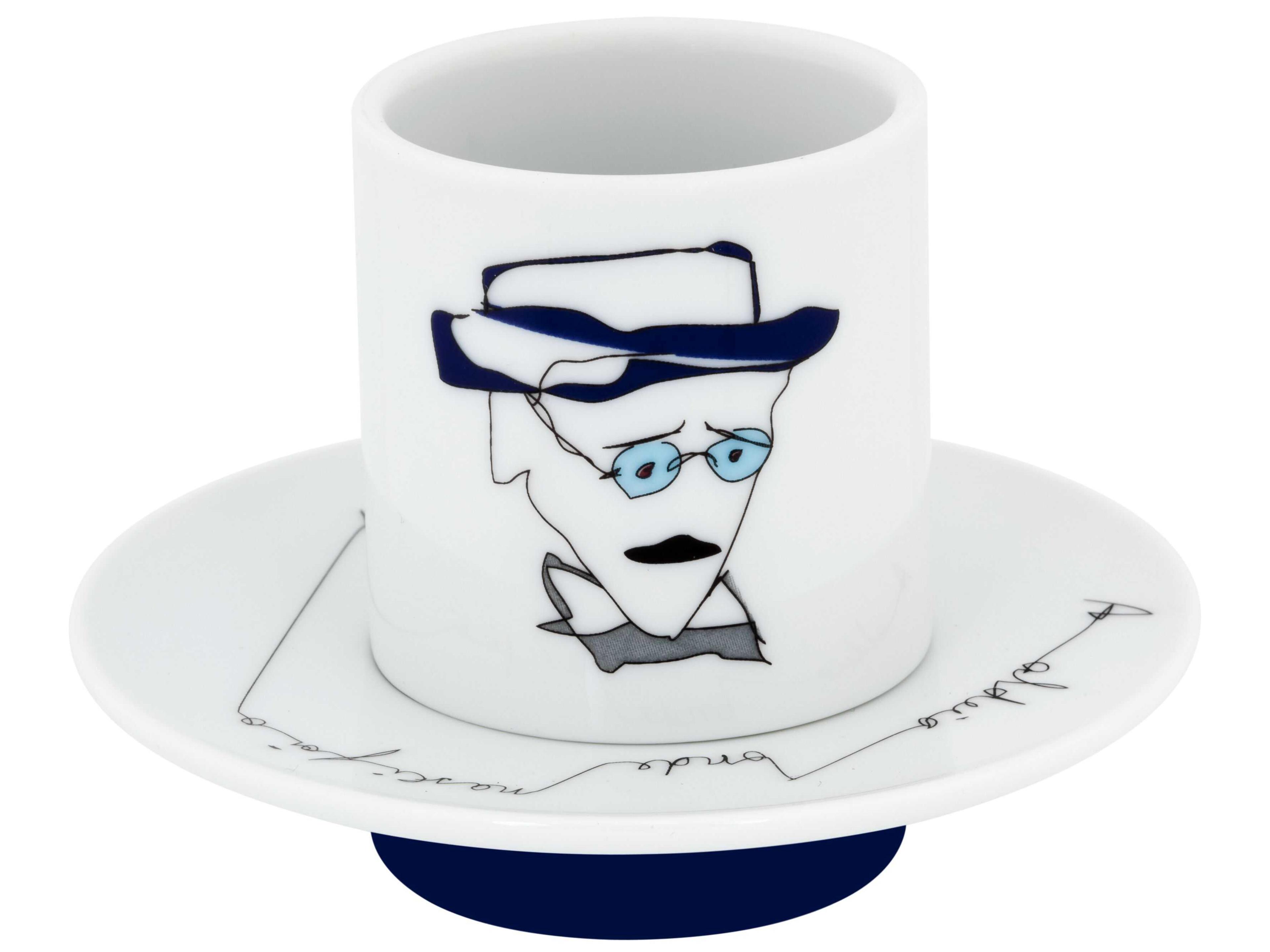 Vista Alegre Heteronimos Coffee Cups and Saucers Set of 4