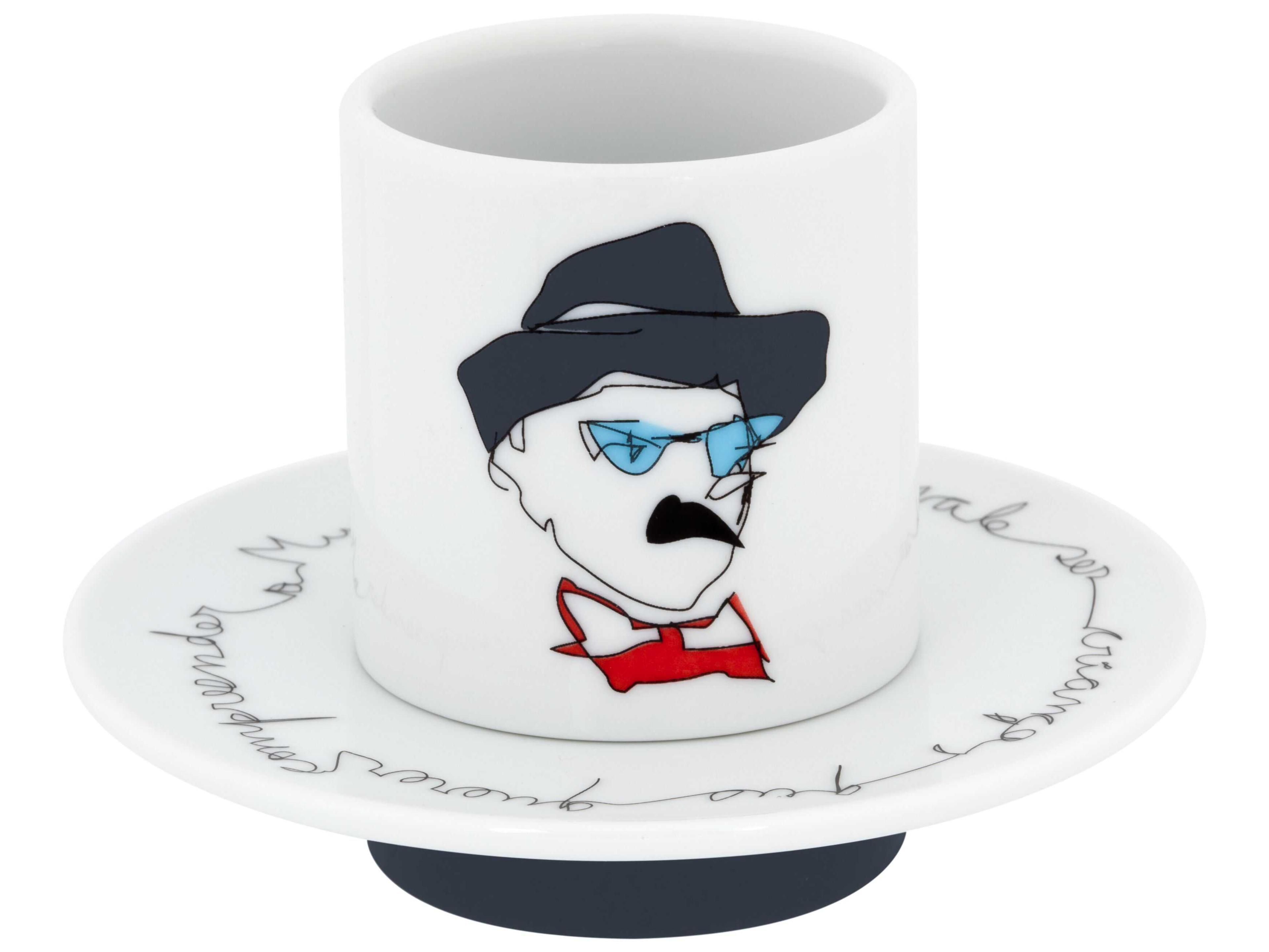 Vista Alegre Heteronimos Coffee Cups and Saucers Set of 4