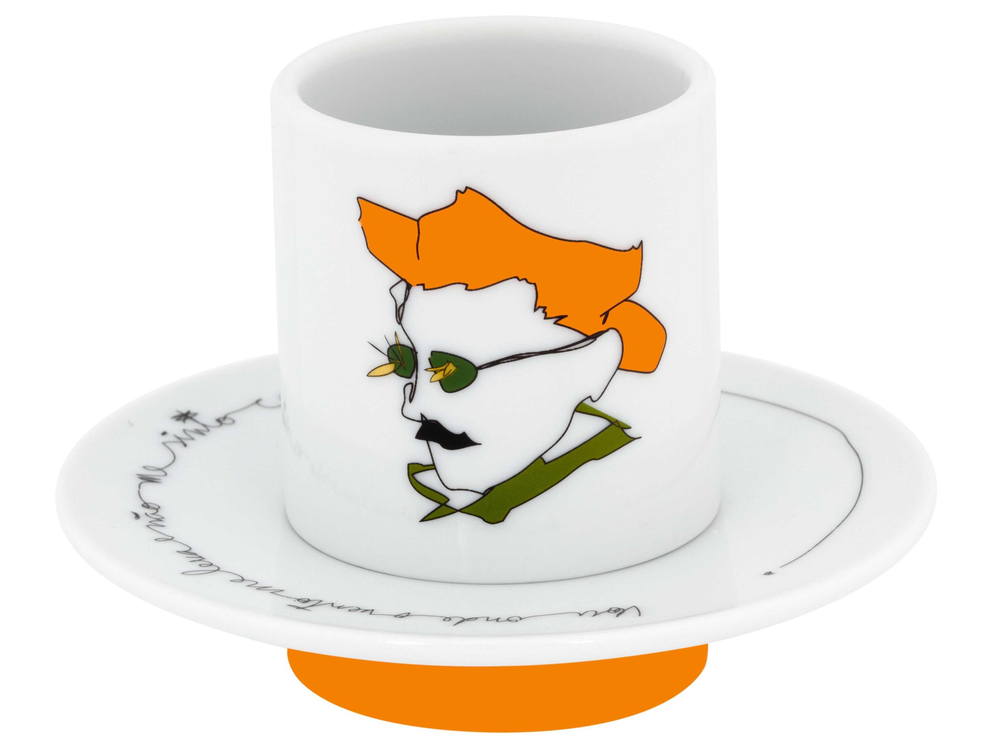 Vista Alegre Heteronimos Coffee Cups and Saucers Set of 4