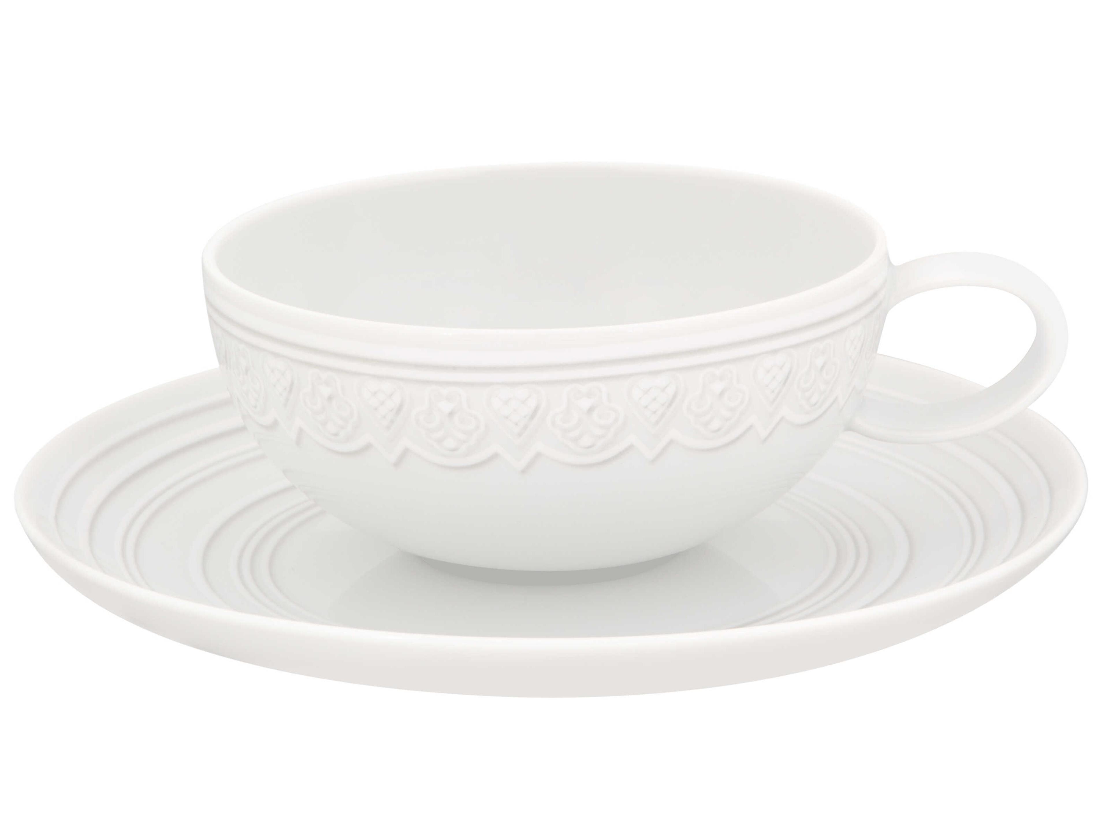 Vista Alegre Ornament Tea Cup and Saucer Set of 6
