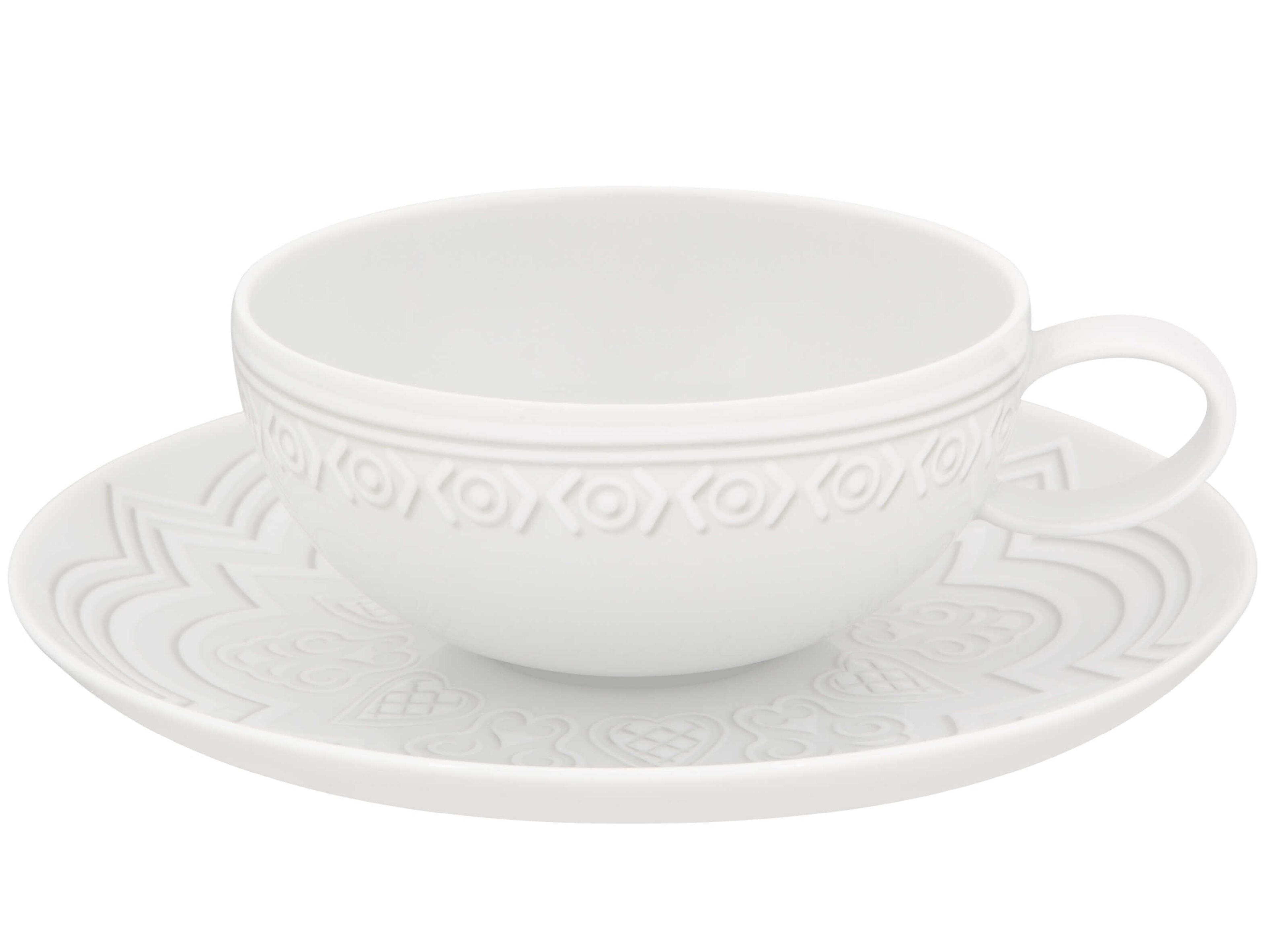 Vista Alegre Ornament Tea Cup and Saucer Set of 6
