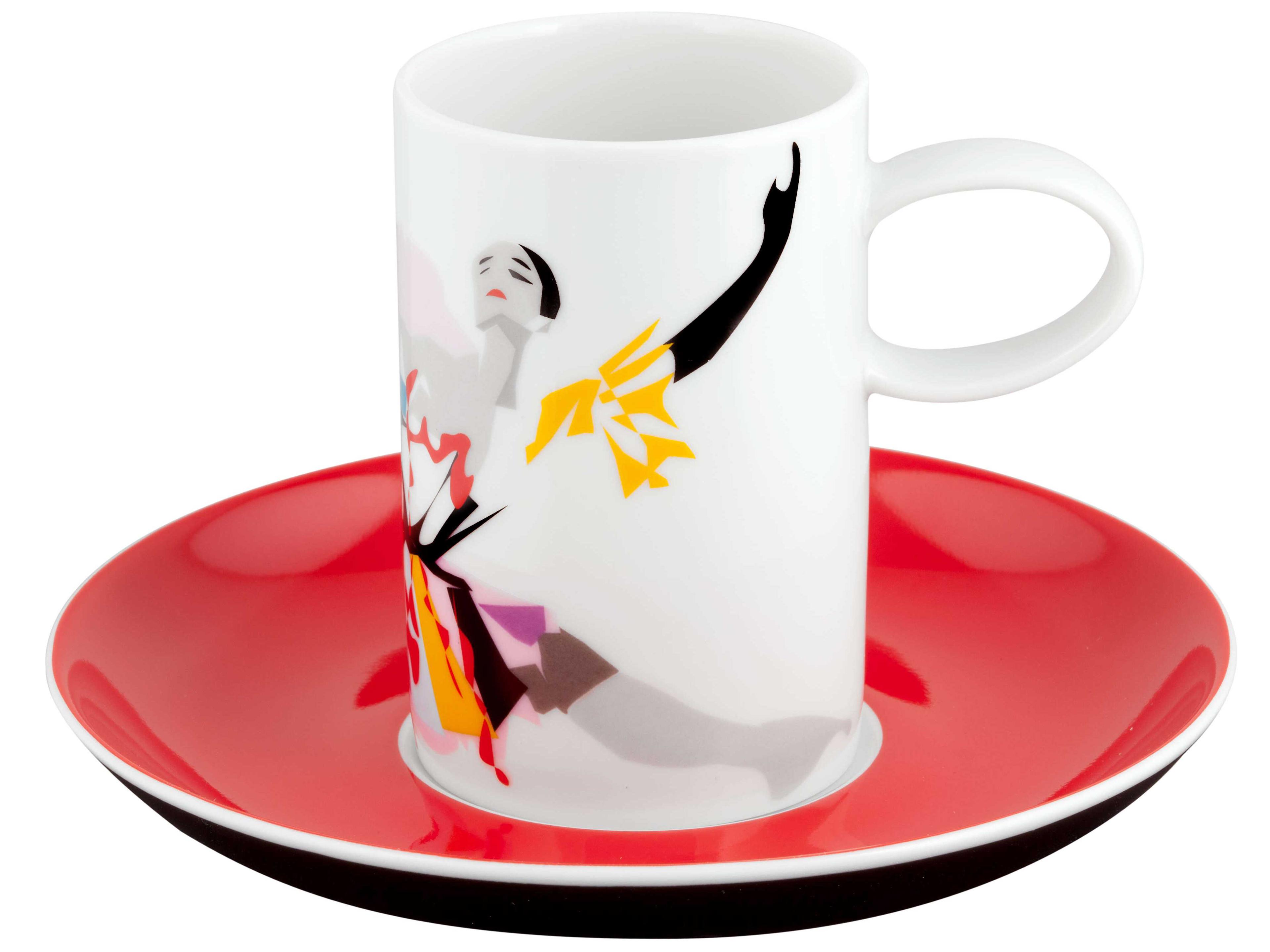 Vista Alegre Tchaikovs Espresso/Coffee Cups and Saucers Set of 4