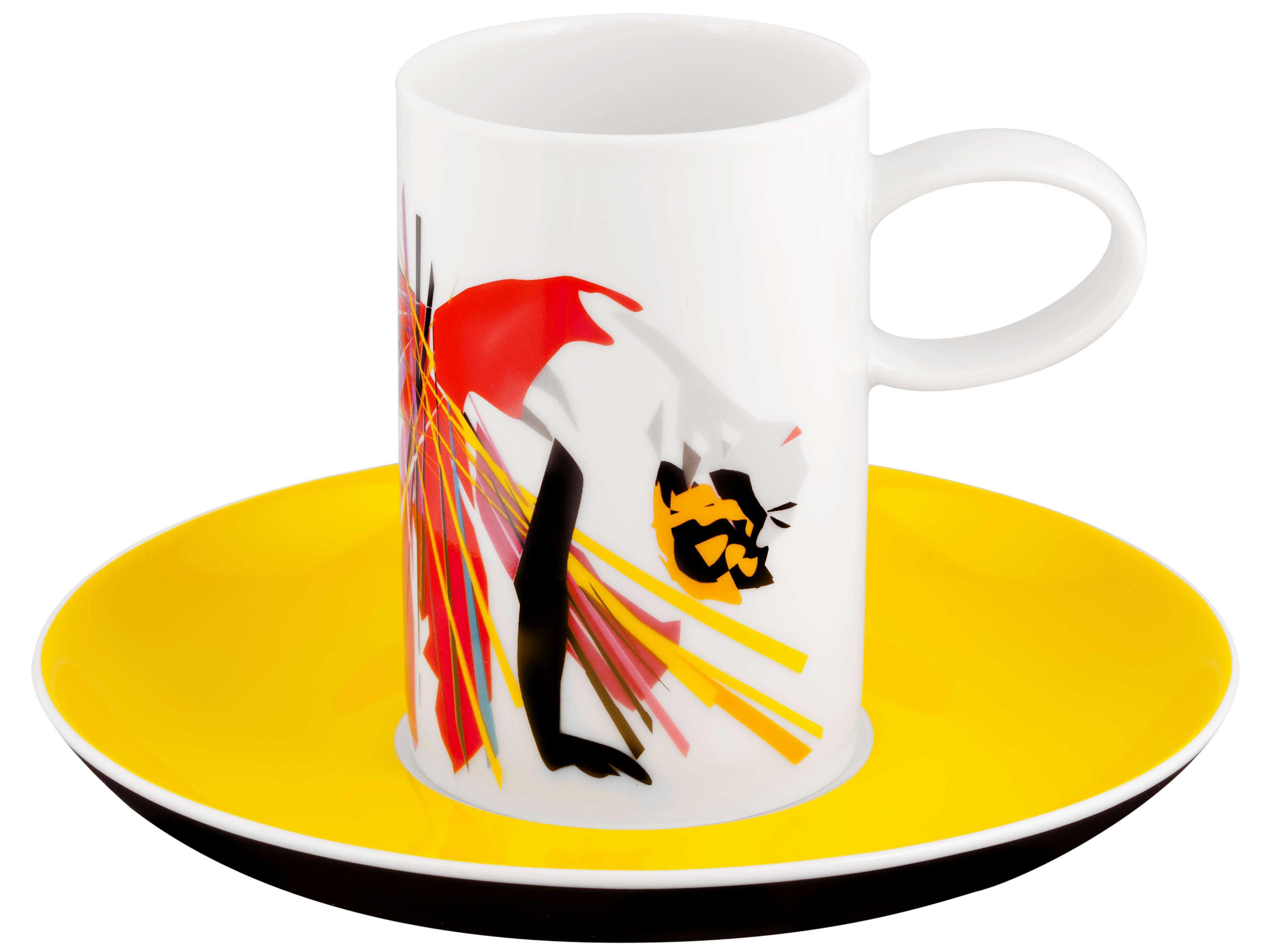 Vista Alegre Tchaikovs Espresso/Coffee Cups and Saucers Set of 4