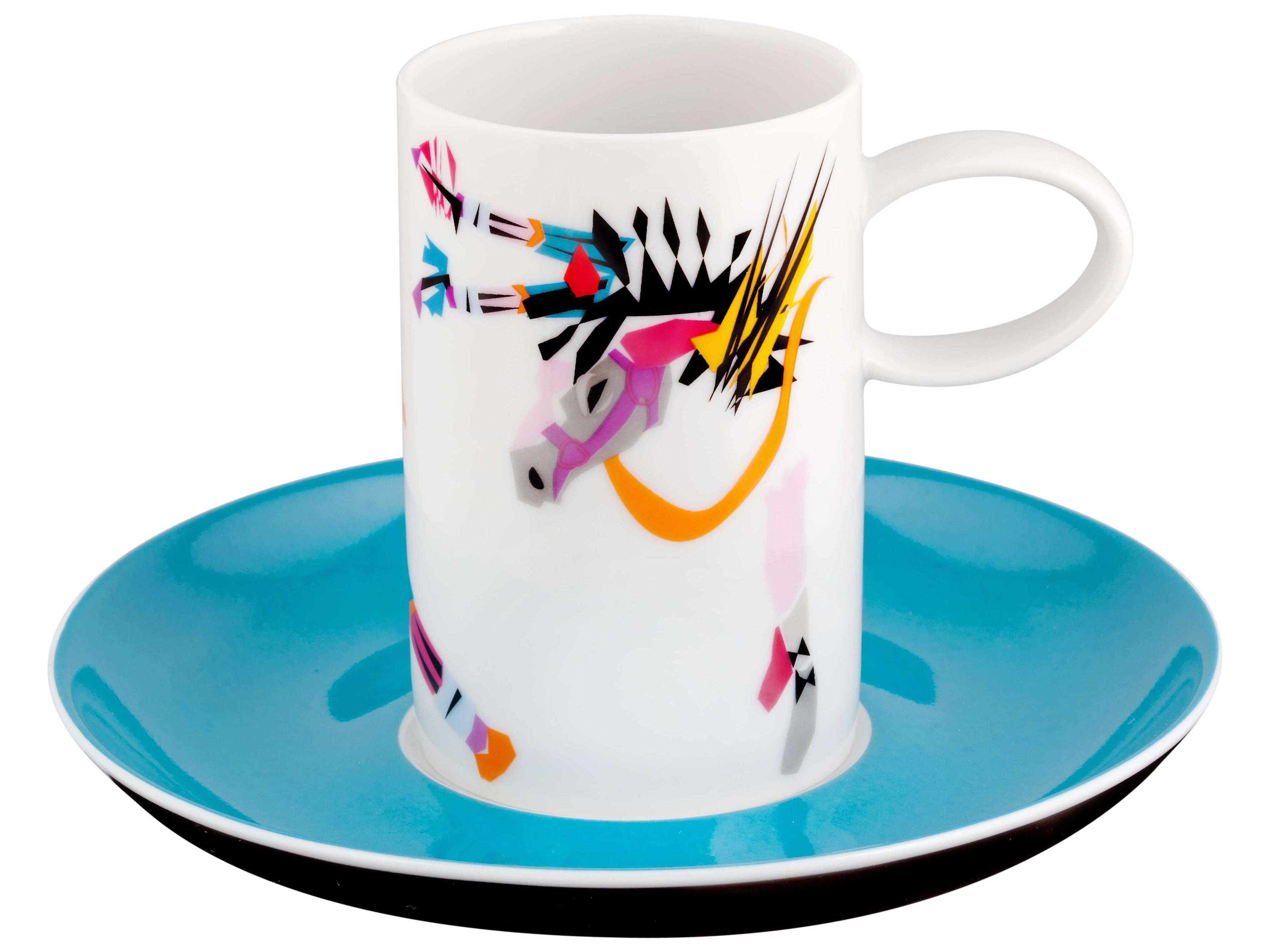 Vista Alegre Tchaikovs Espresso/Coffee Cups and Saucers Set of 4