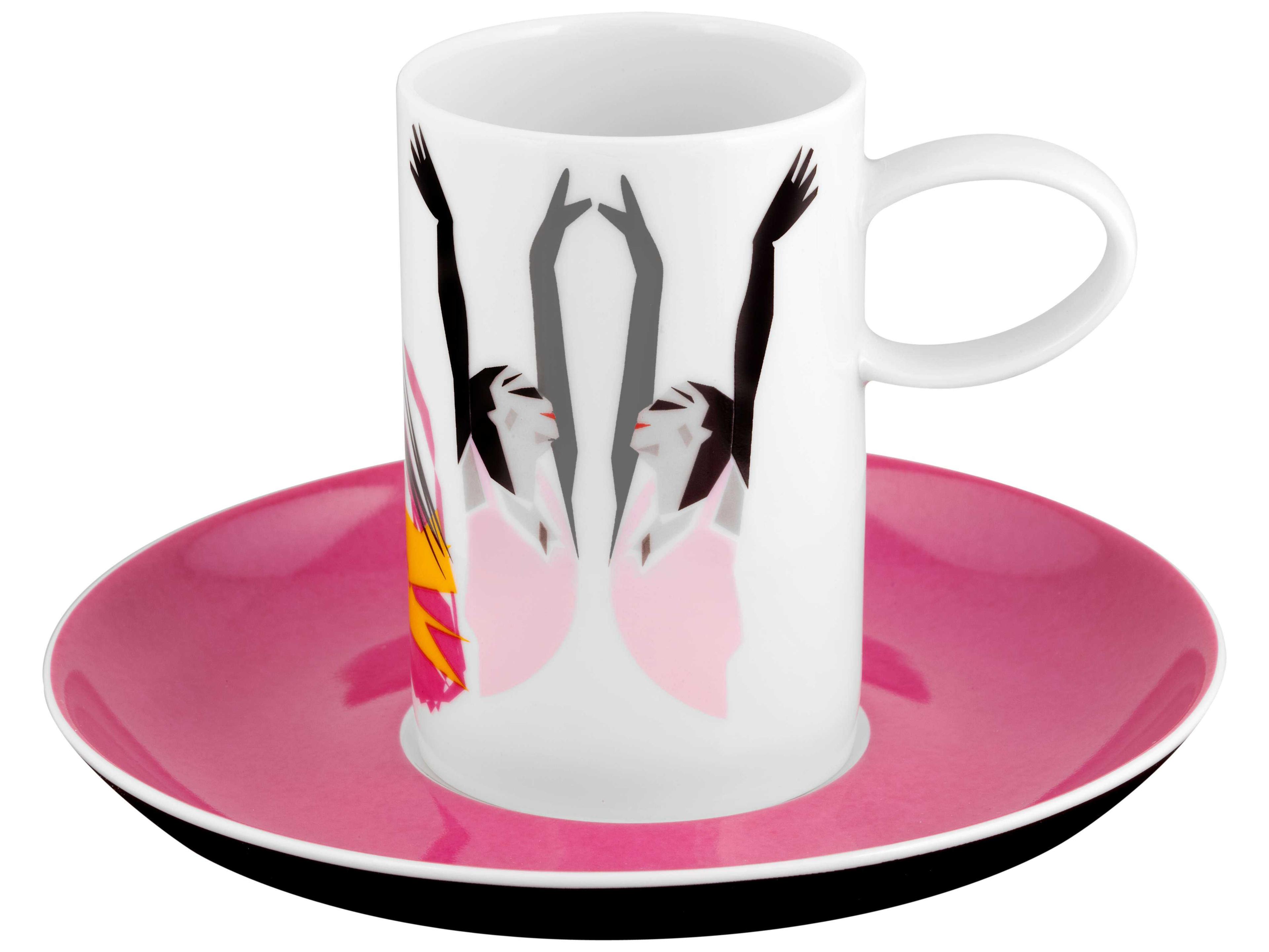 Vista Alegre Tchaikovs Espresso/Coffee Cups and Saucers Set of 4