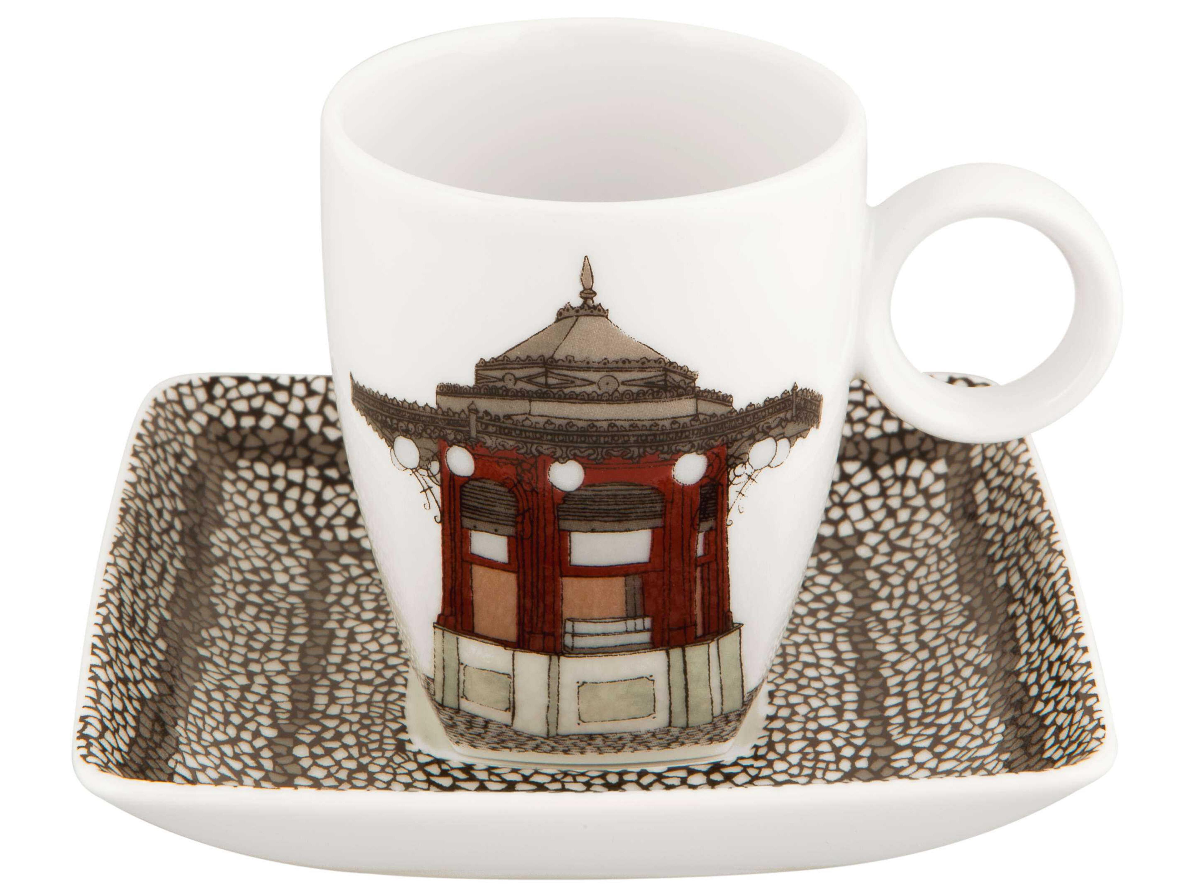 Vista Alegre Alma De Lisboa Cups and Saucers Set of 4