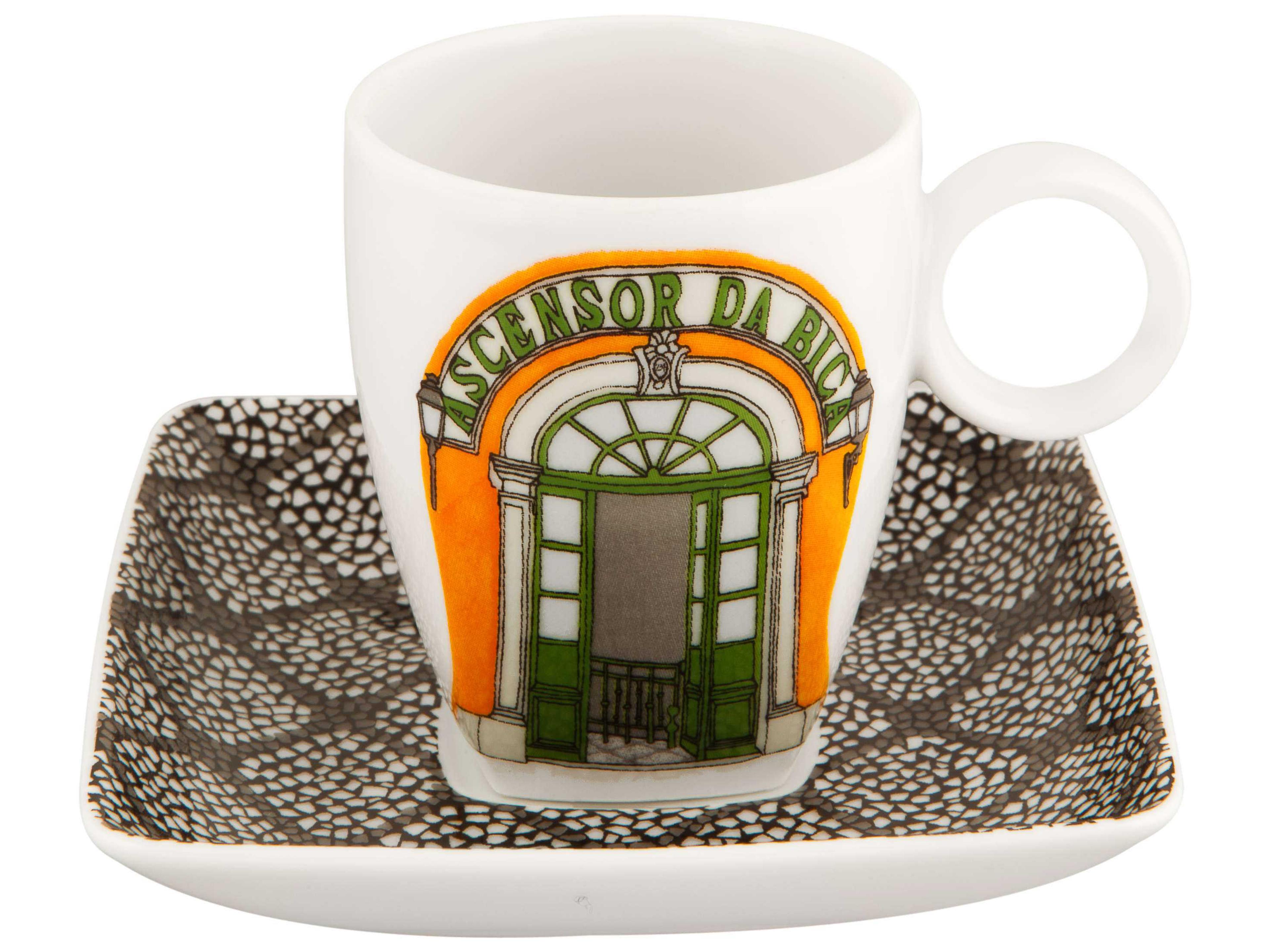 Vista Alegre Alma De Lisboa Cups and Saucers Set of 4