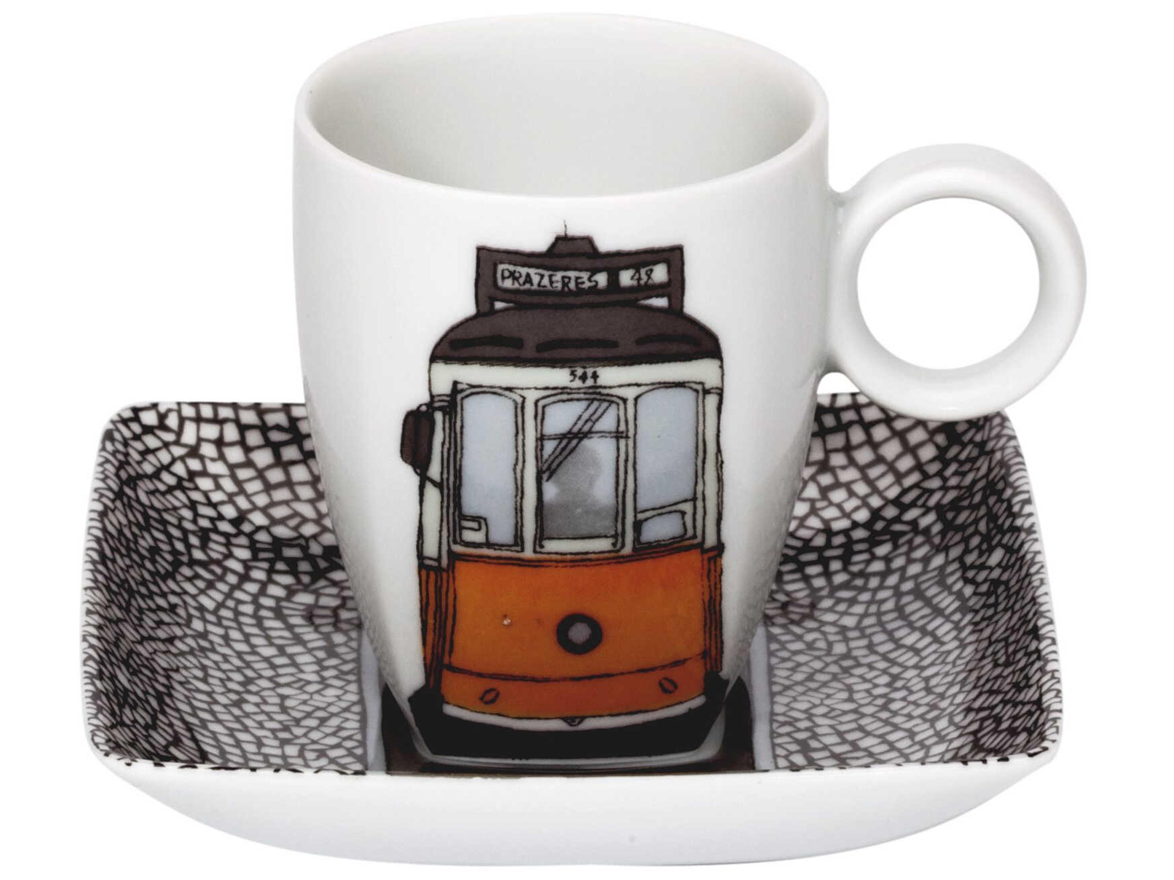 Vista Alegre Alma De Lisboa Cups and Saucers Set of 4