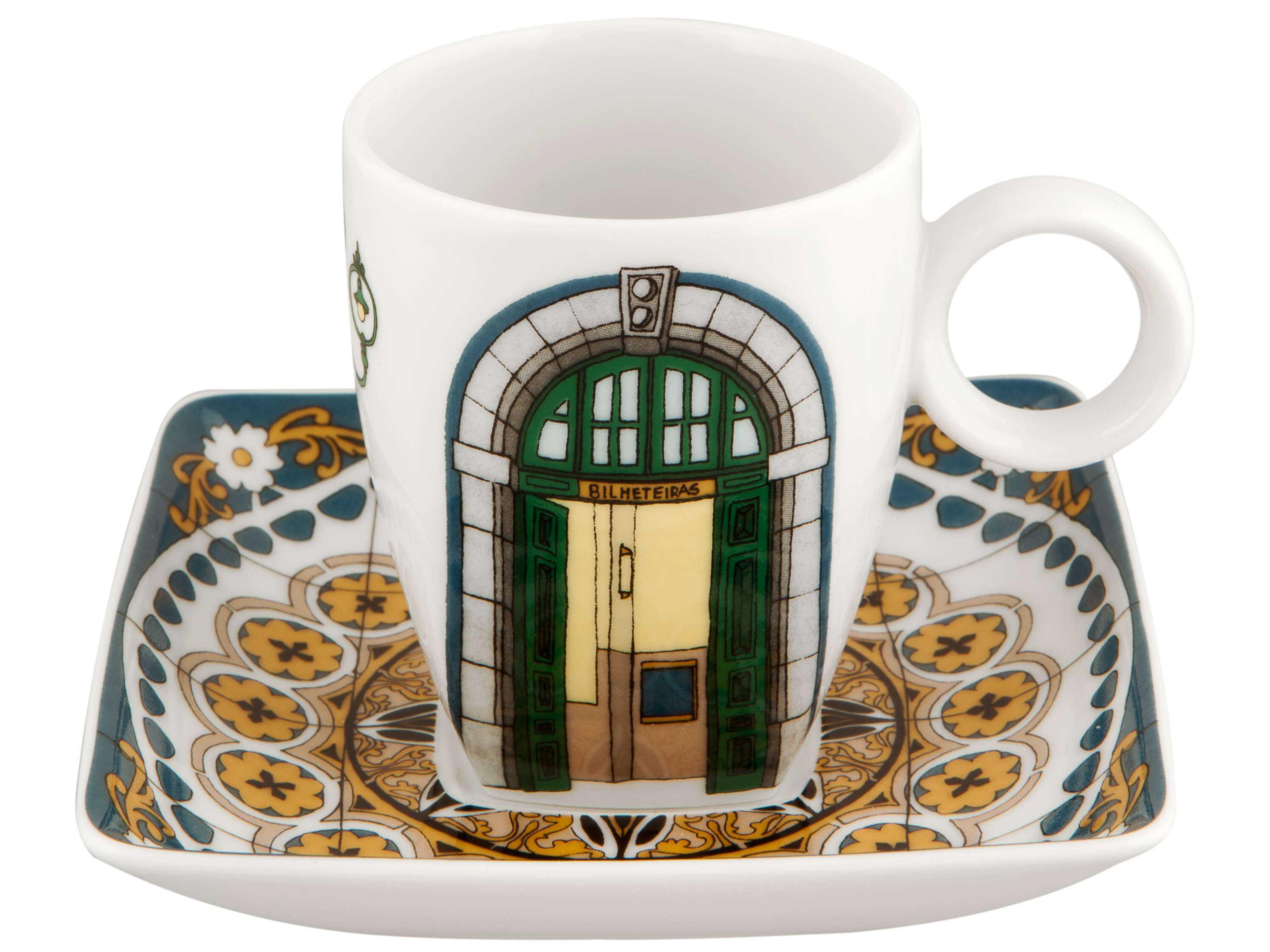 Vista Alegre Alma Do Porto Cups and Saucers Set of 4