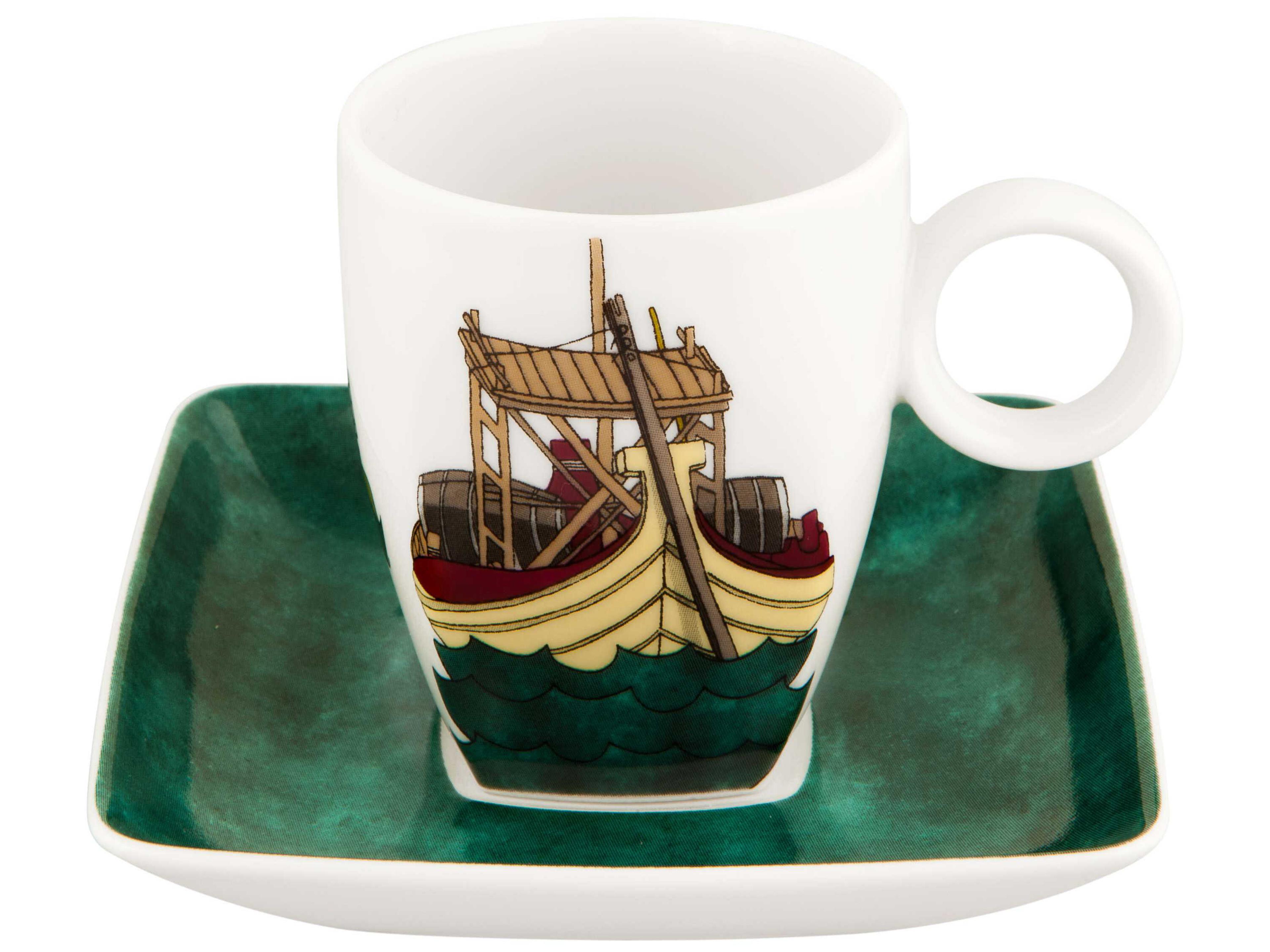 Vista Alegre Alma Do Porto Cups and Saucers Set of 4