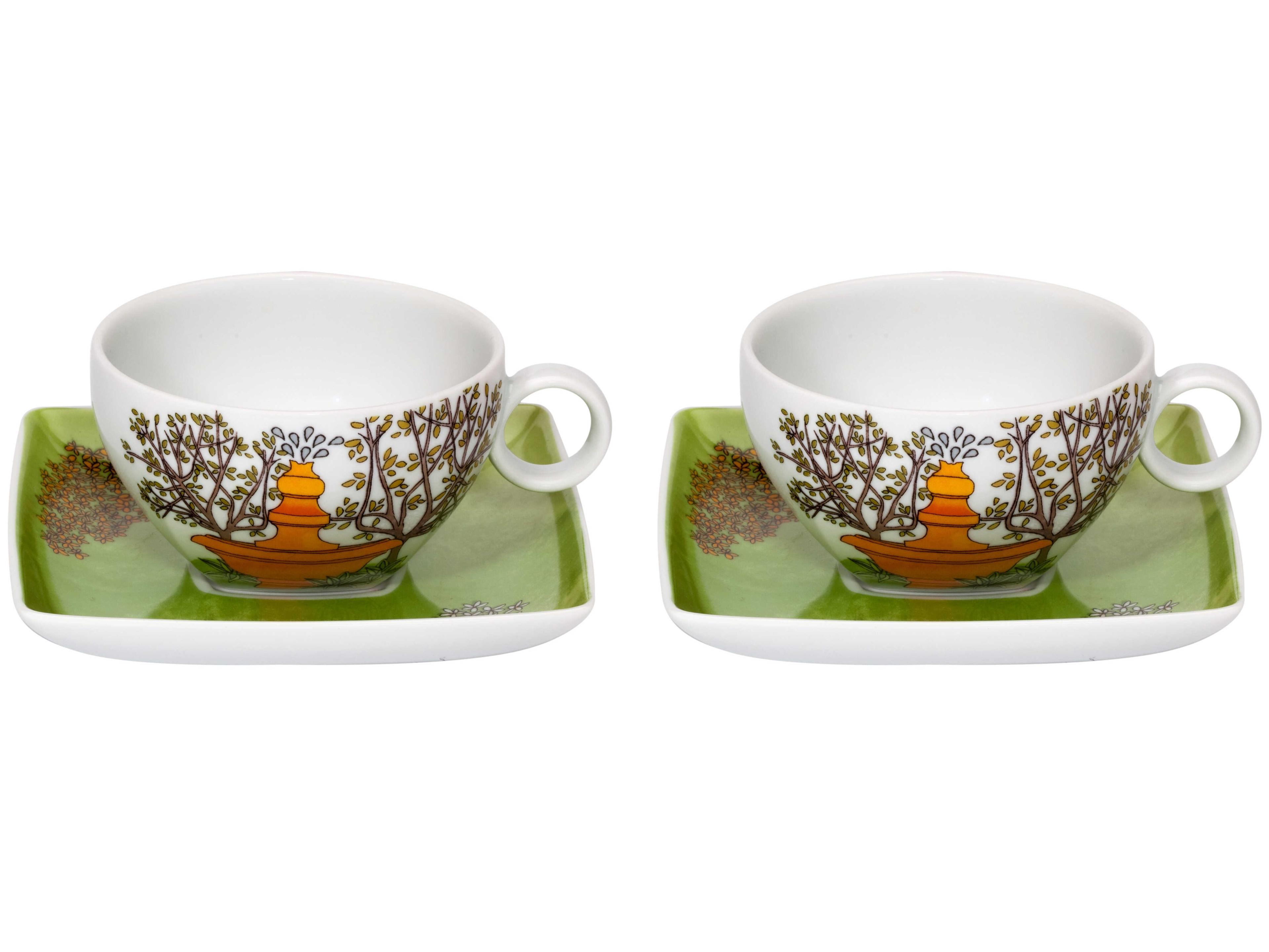 Alma De Lisboa Tea Cup and Saucer Set of 2