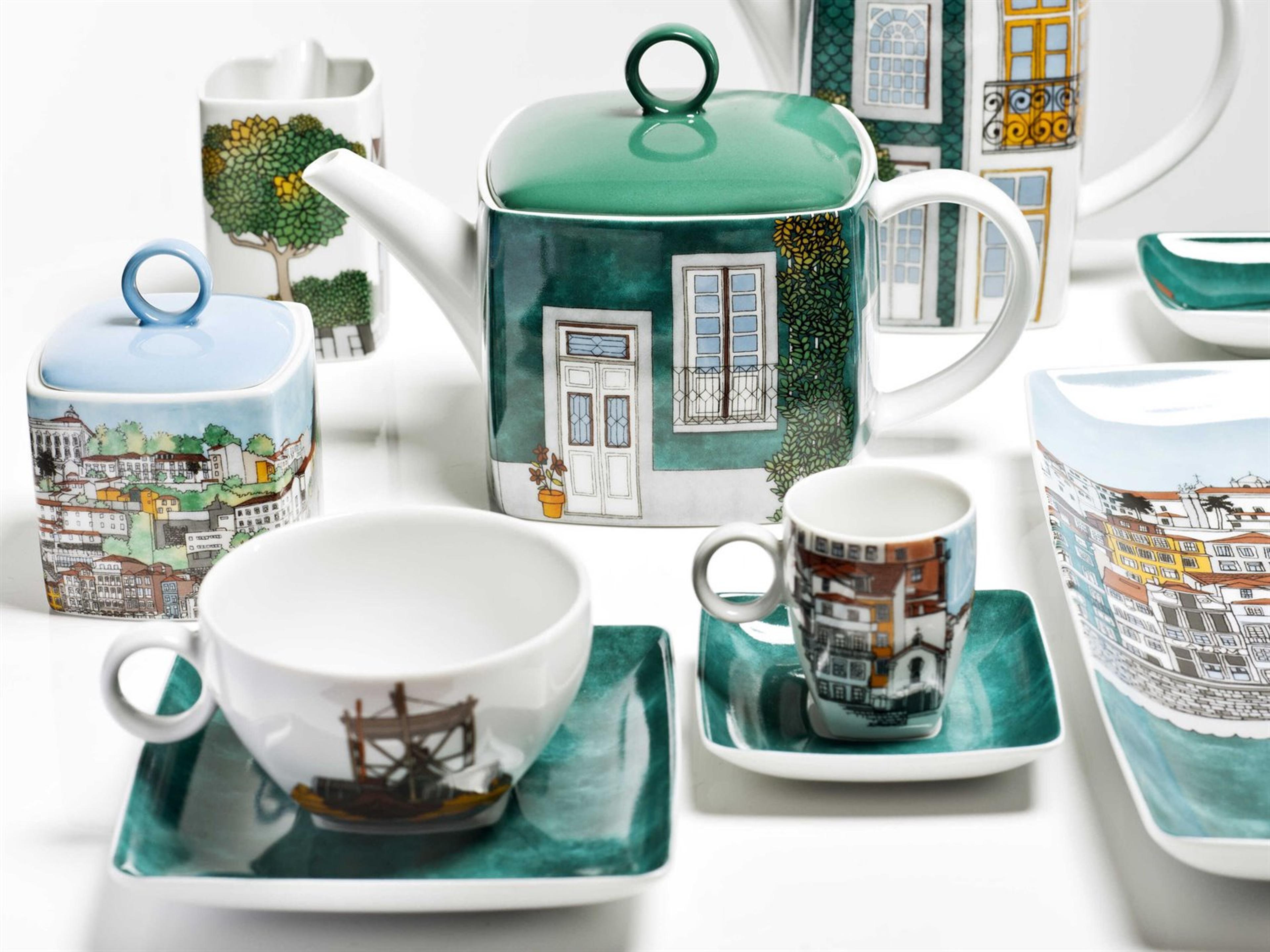 Vista Alegre Alma Do Porto Tea Cup and Saucer Set of 2