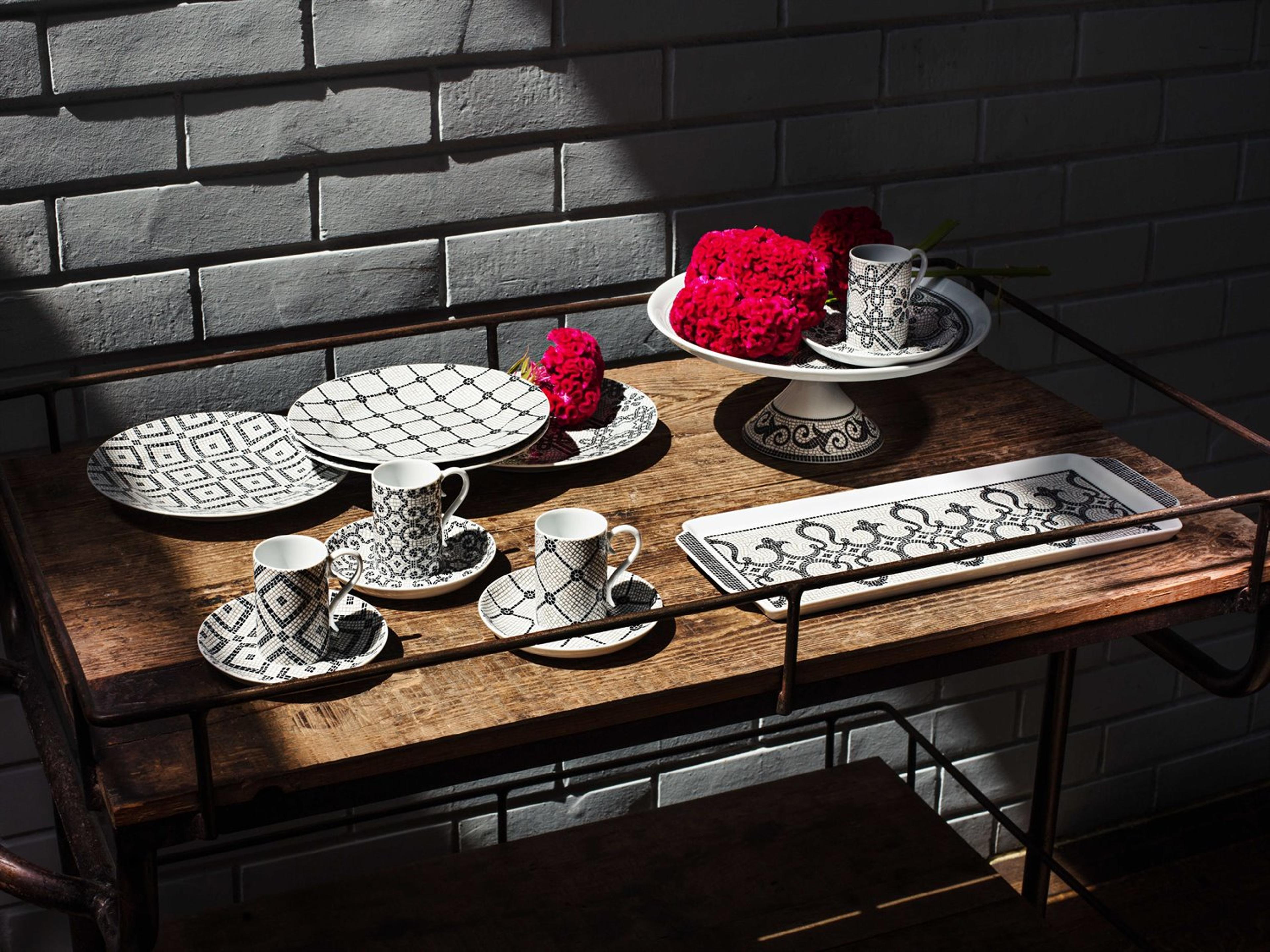 Vista Alegre Calcada Portuguesa Coffee Cups and Saucers Set of 4