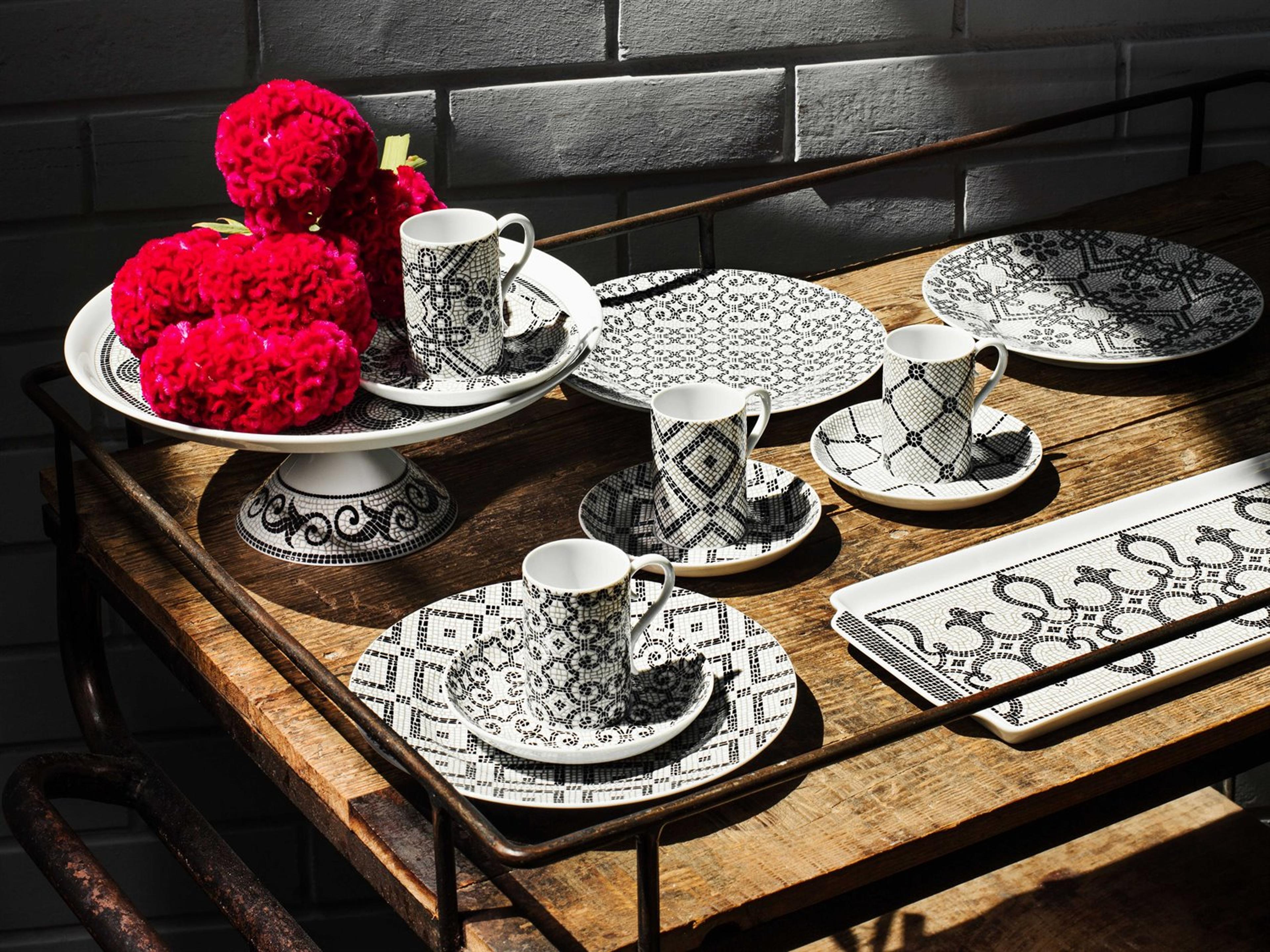 Vista Alegre Calcada Portuguesa Coffee Cups and Saucers Set of 4