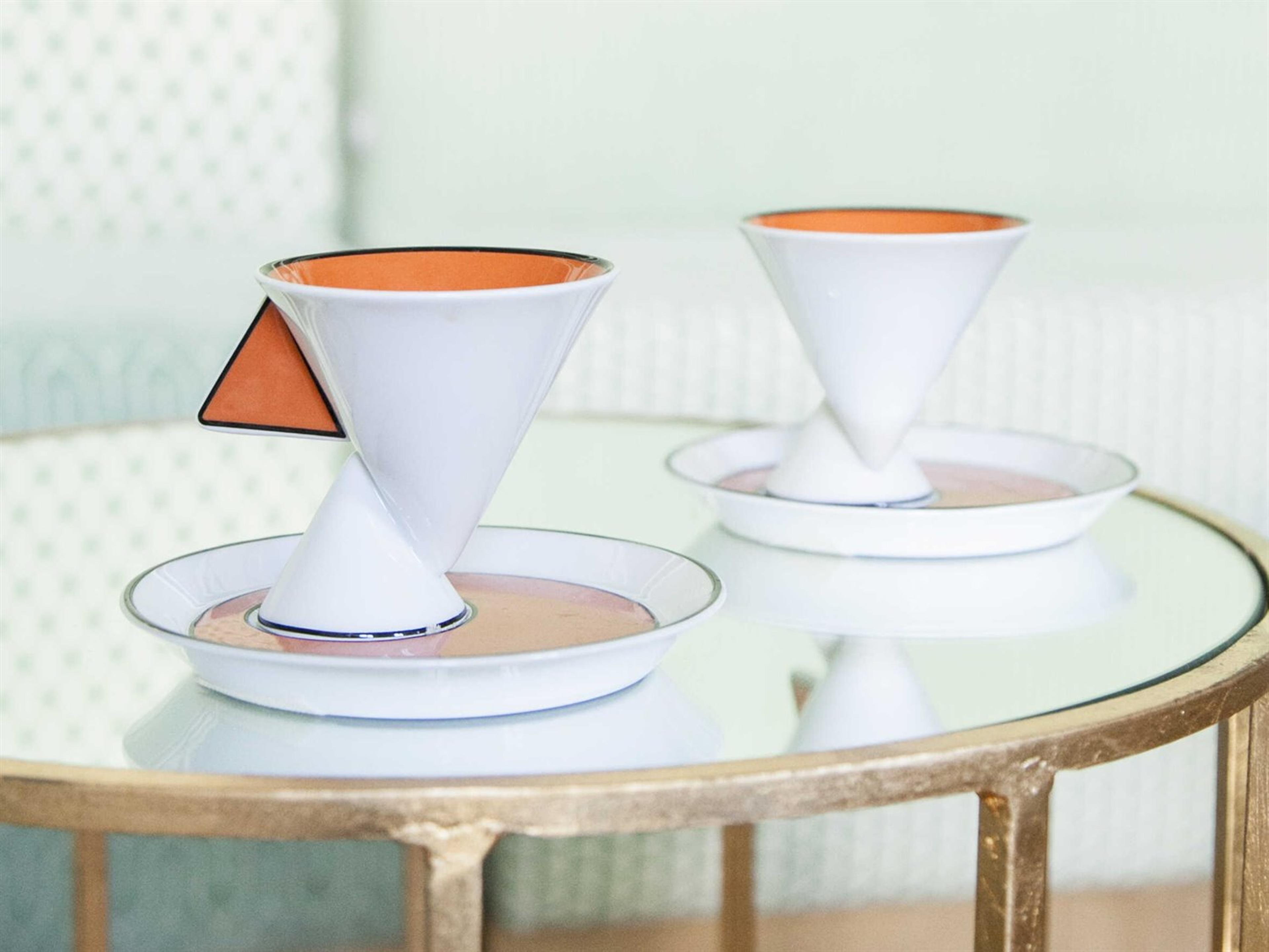 Vista Alegre Jazz Coffee Cups and Saucers Set of 2