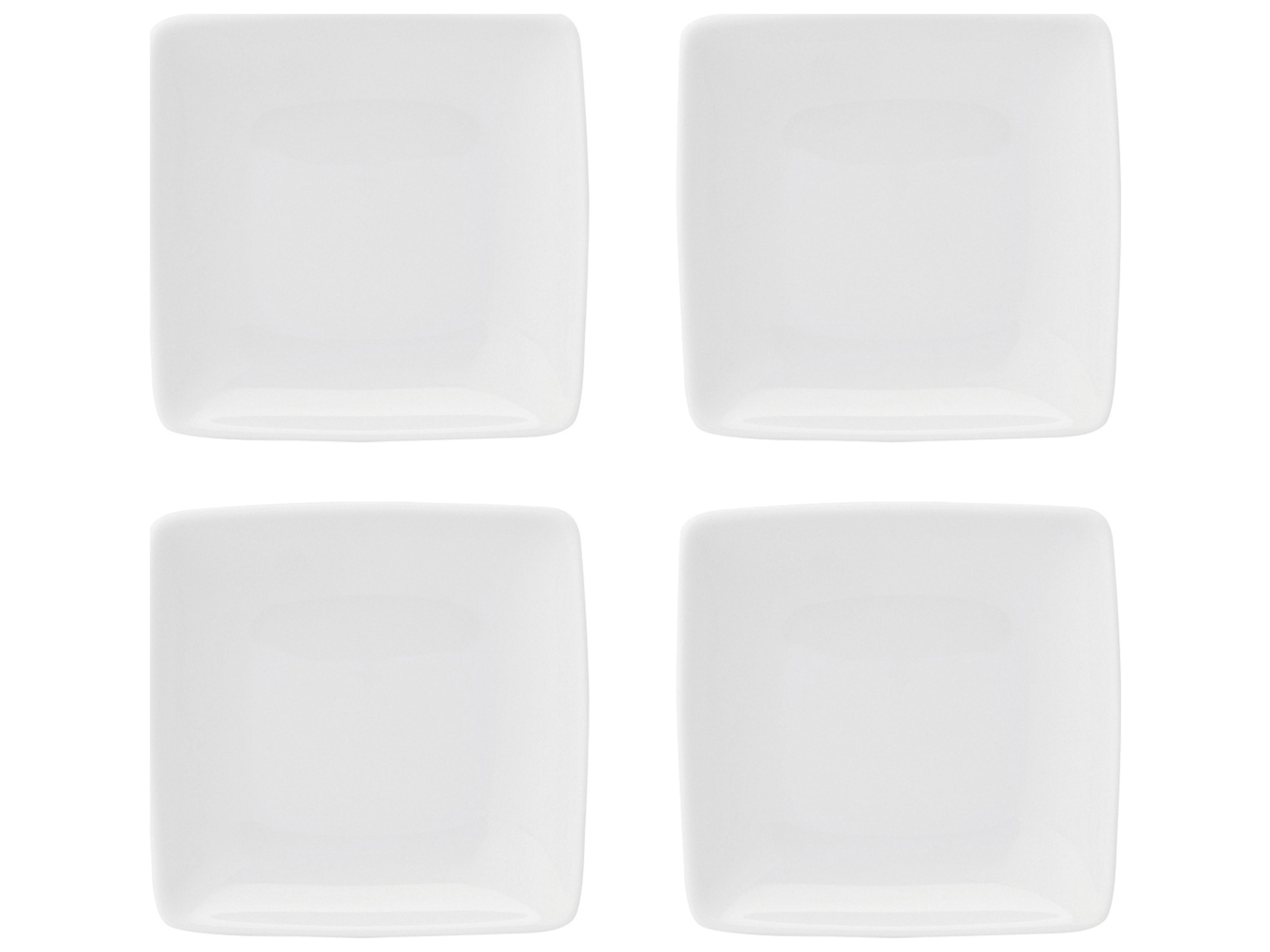 Vista Alegre Carre White Dessert Plate Set of 4