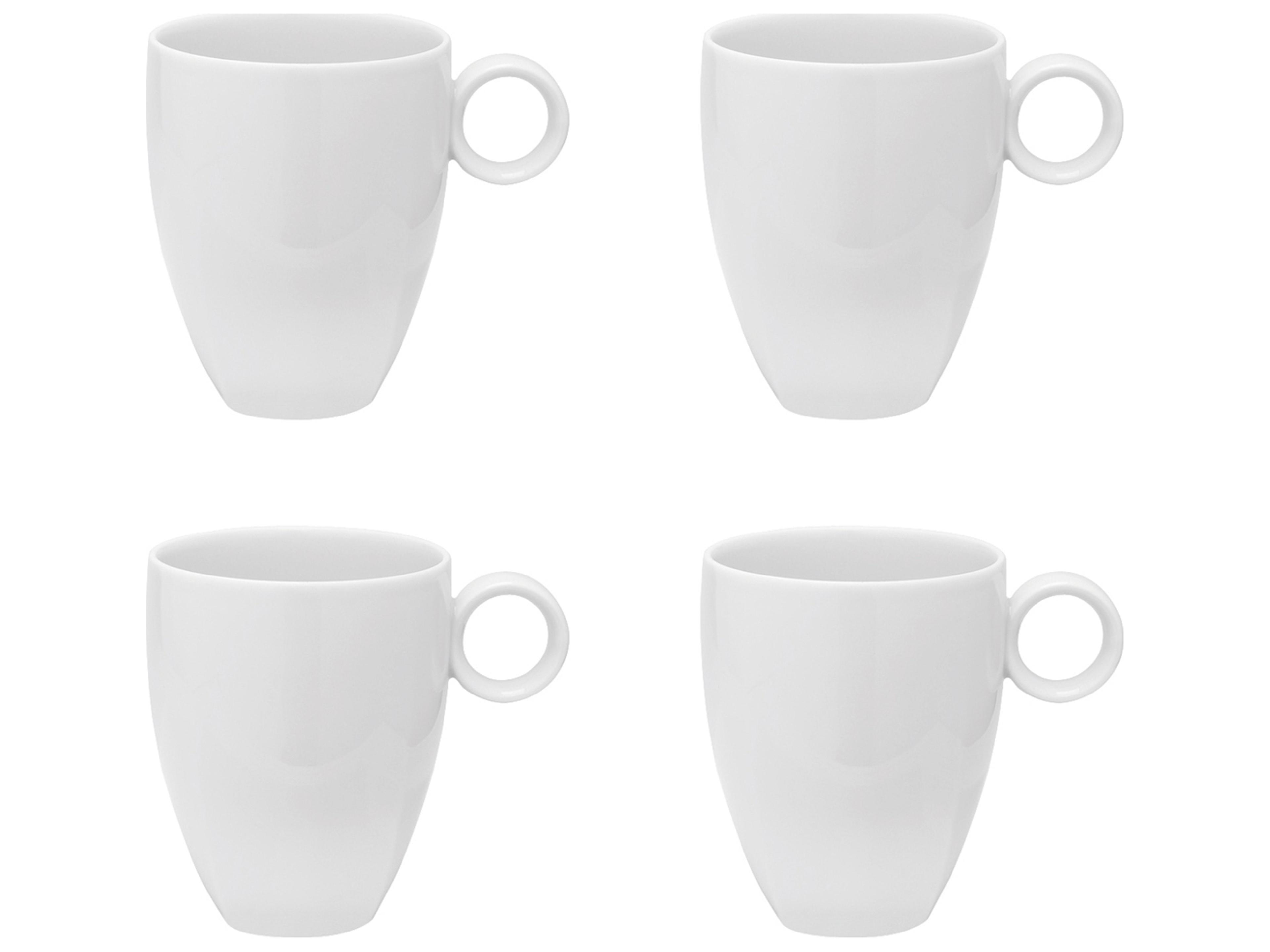 Carre White Mug Set of 4