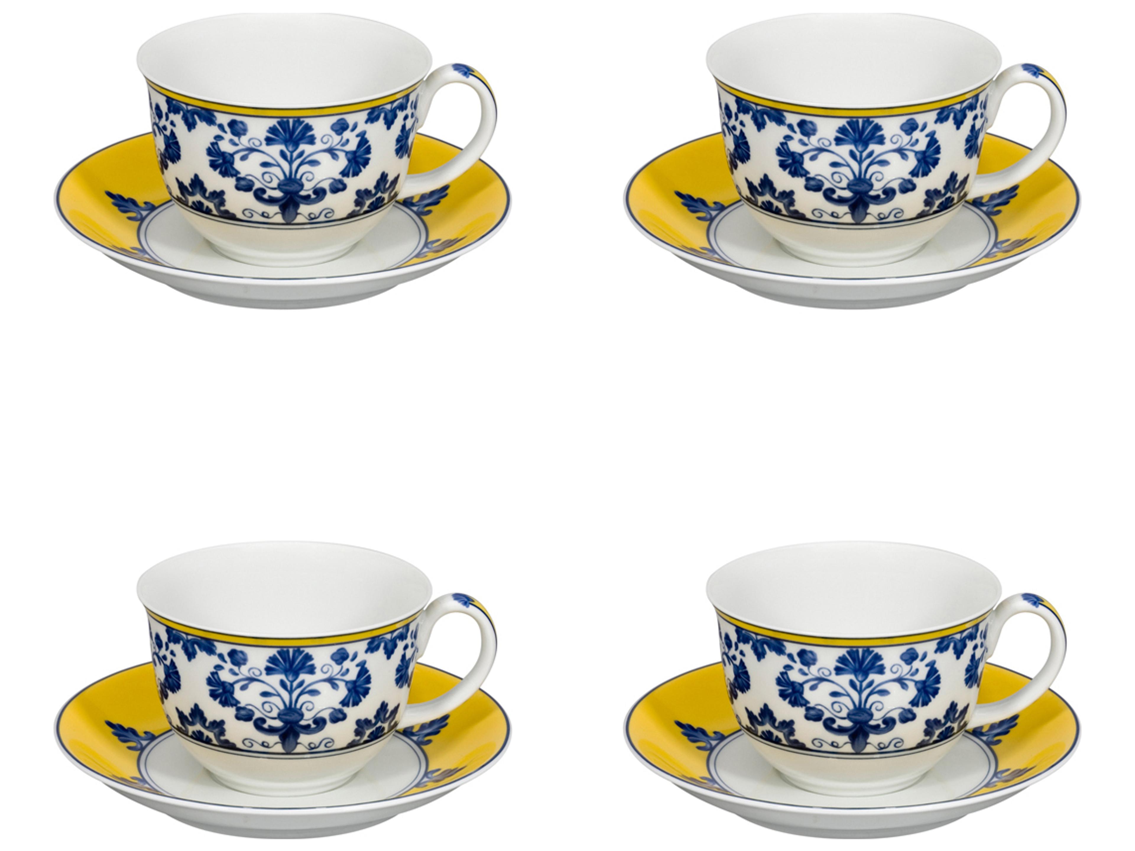 Castelo Branco Breakfast Cup and Saucer Set of 4