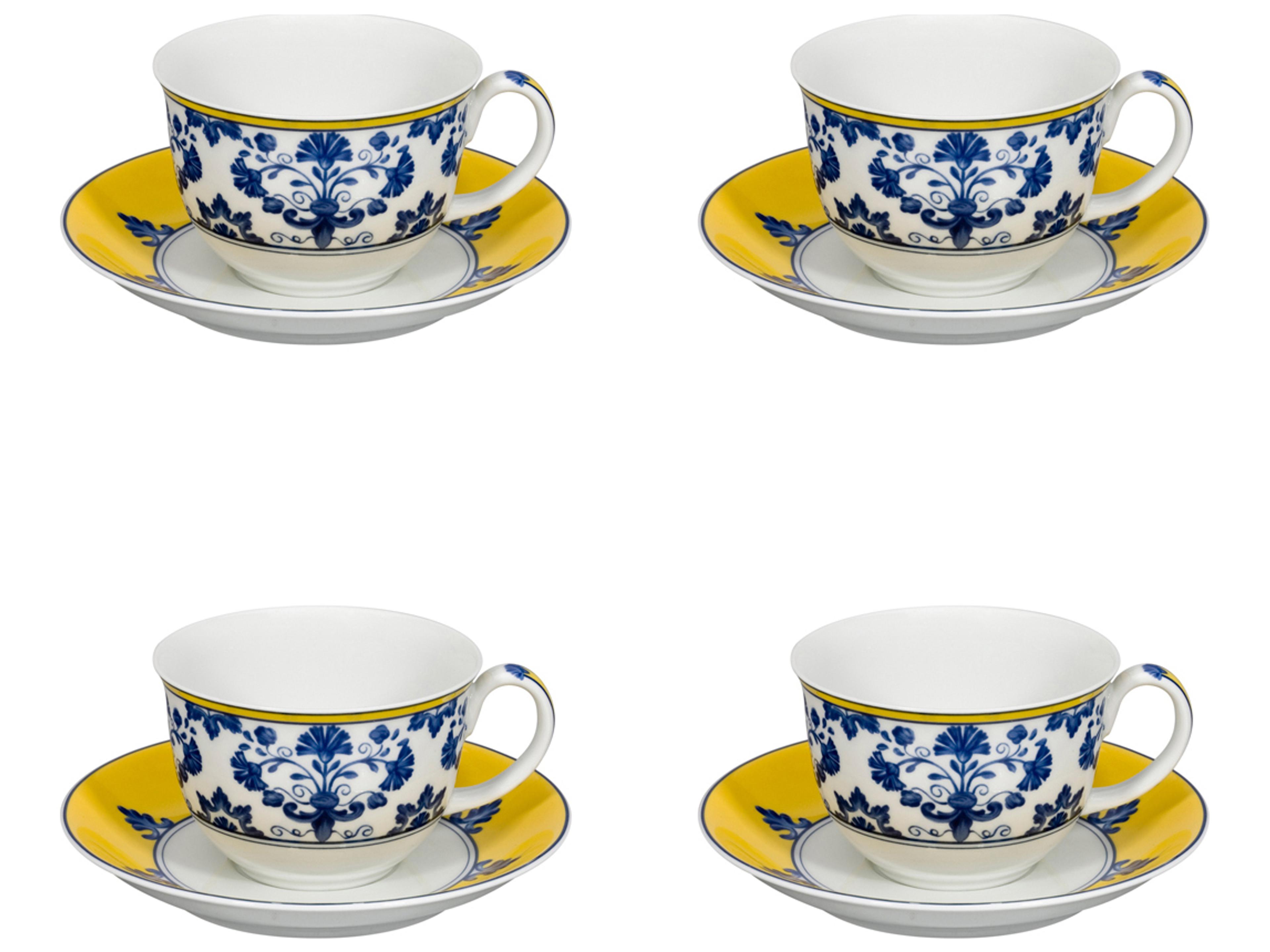 Castelo Branco Tea Cup and Saucer Set of 4