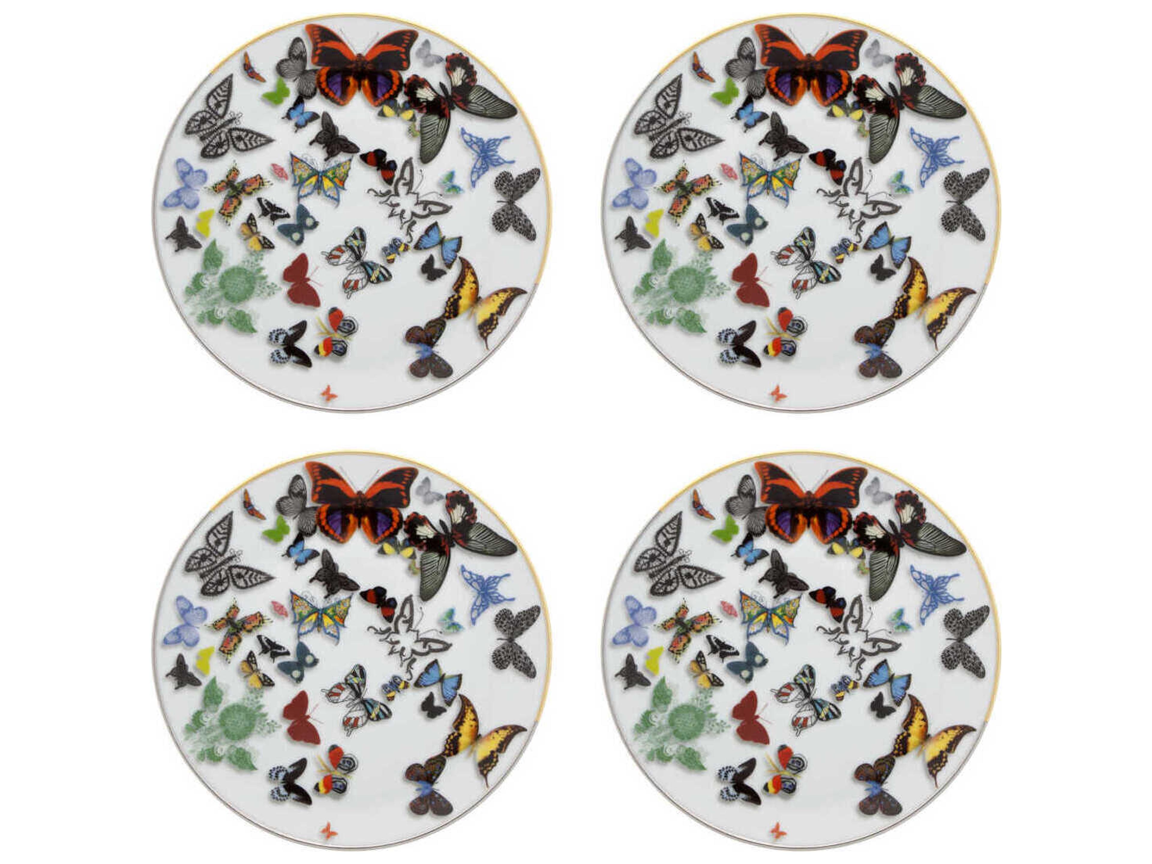 Lacroix Butterfly Parade Dessert Plate Set of 4