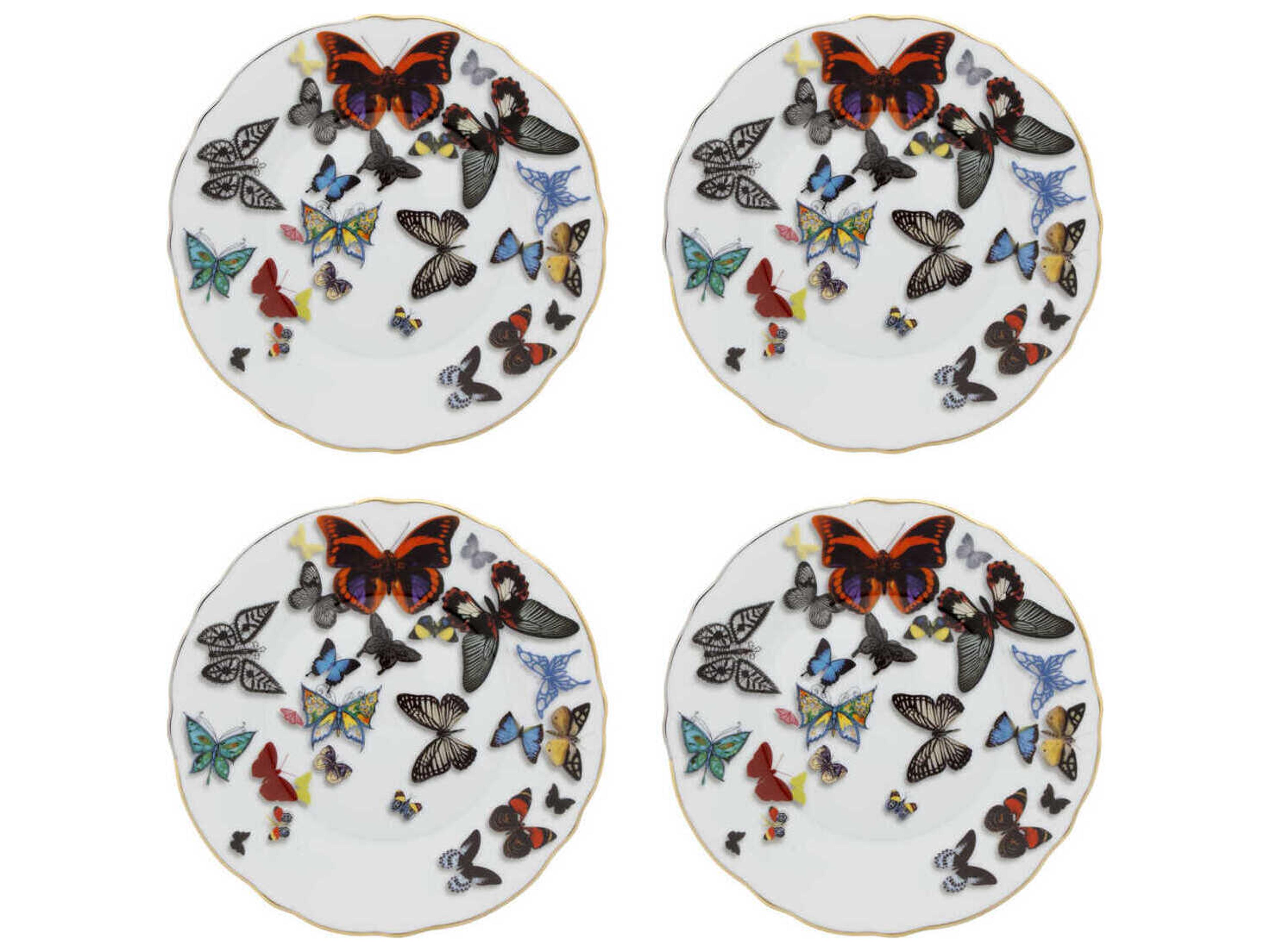 Lacroix Butterfly Parade Bread and Butter Plate Set of 4