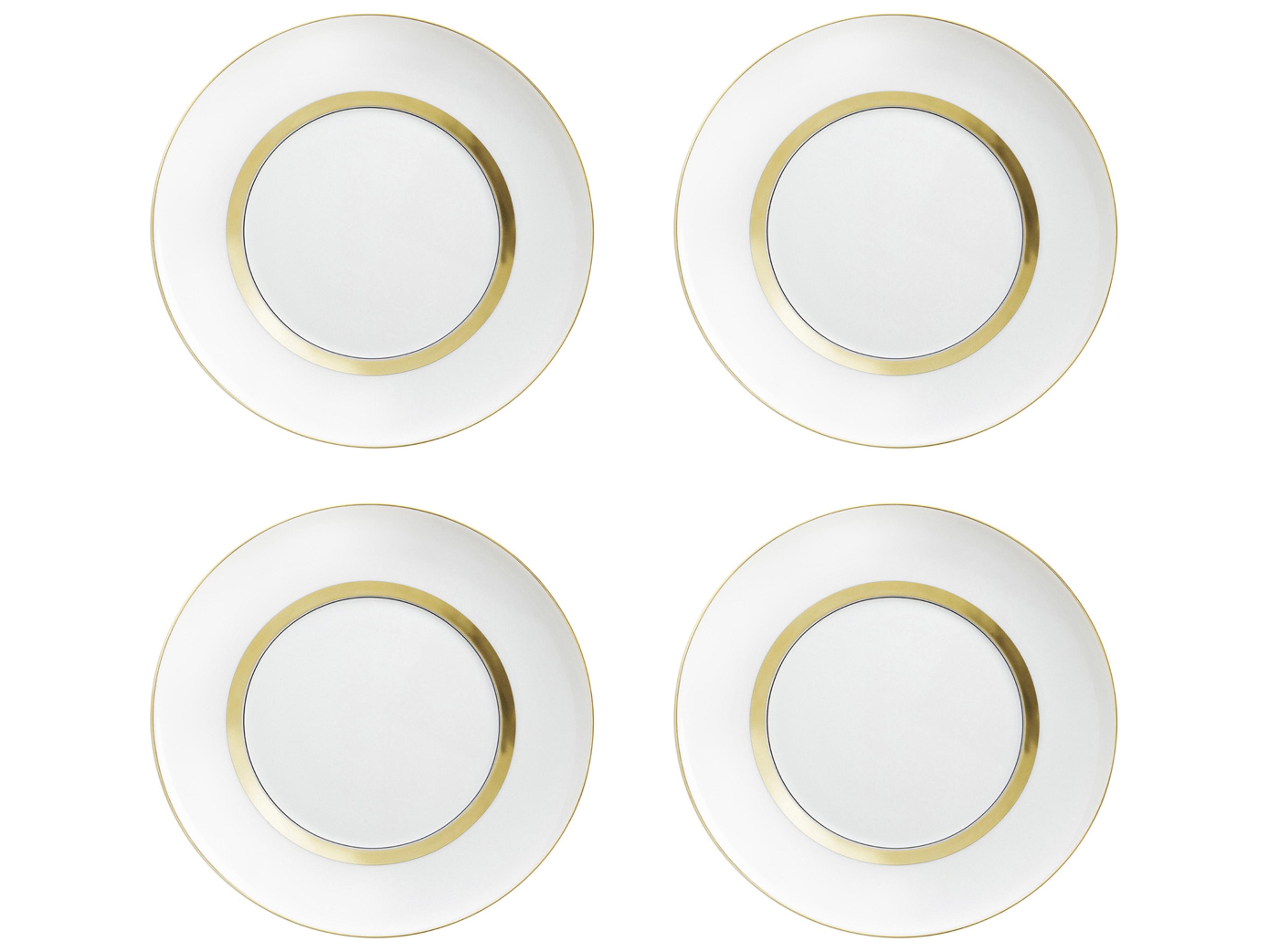 Domo Gold Dessert Plate Set of 4
