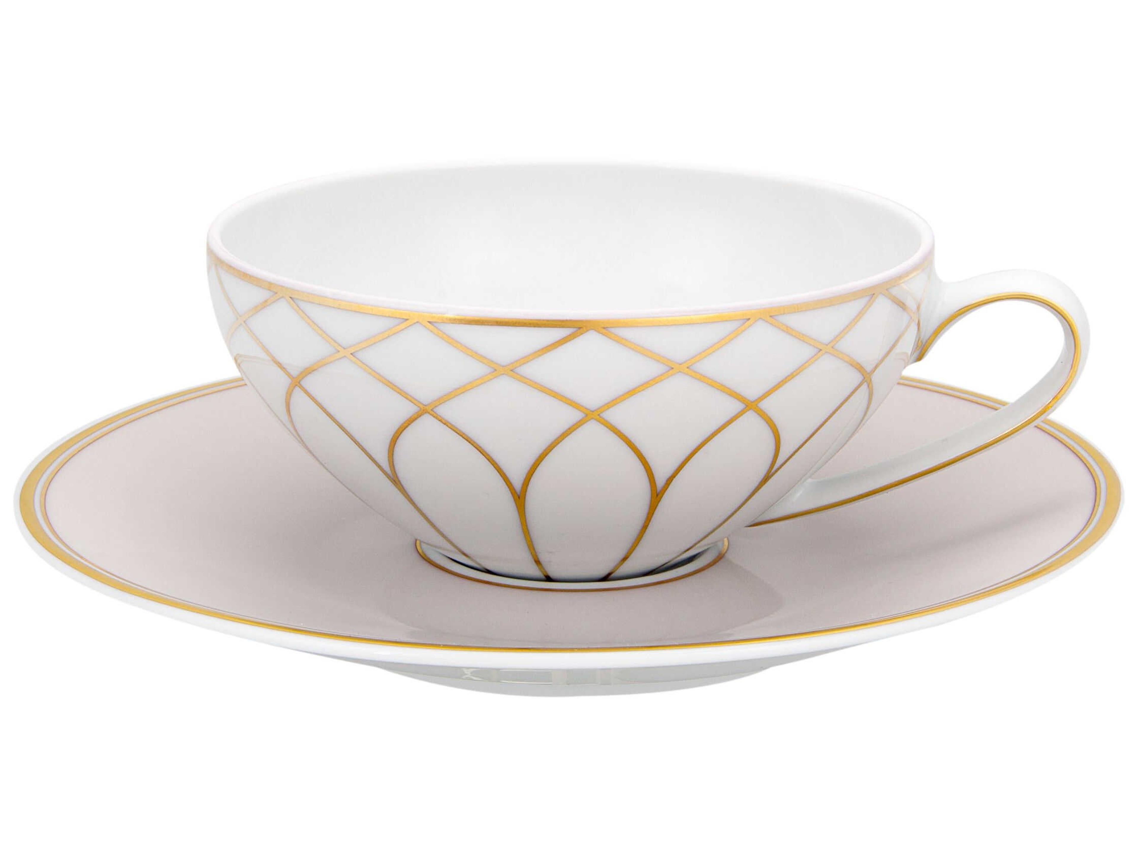 Vista Alegre Terrace Tea Cup and Saucer Set of 4
