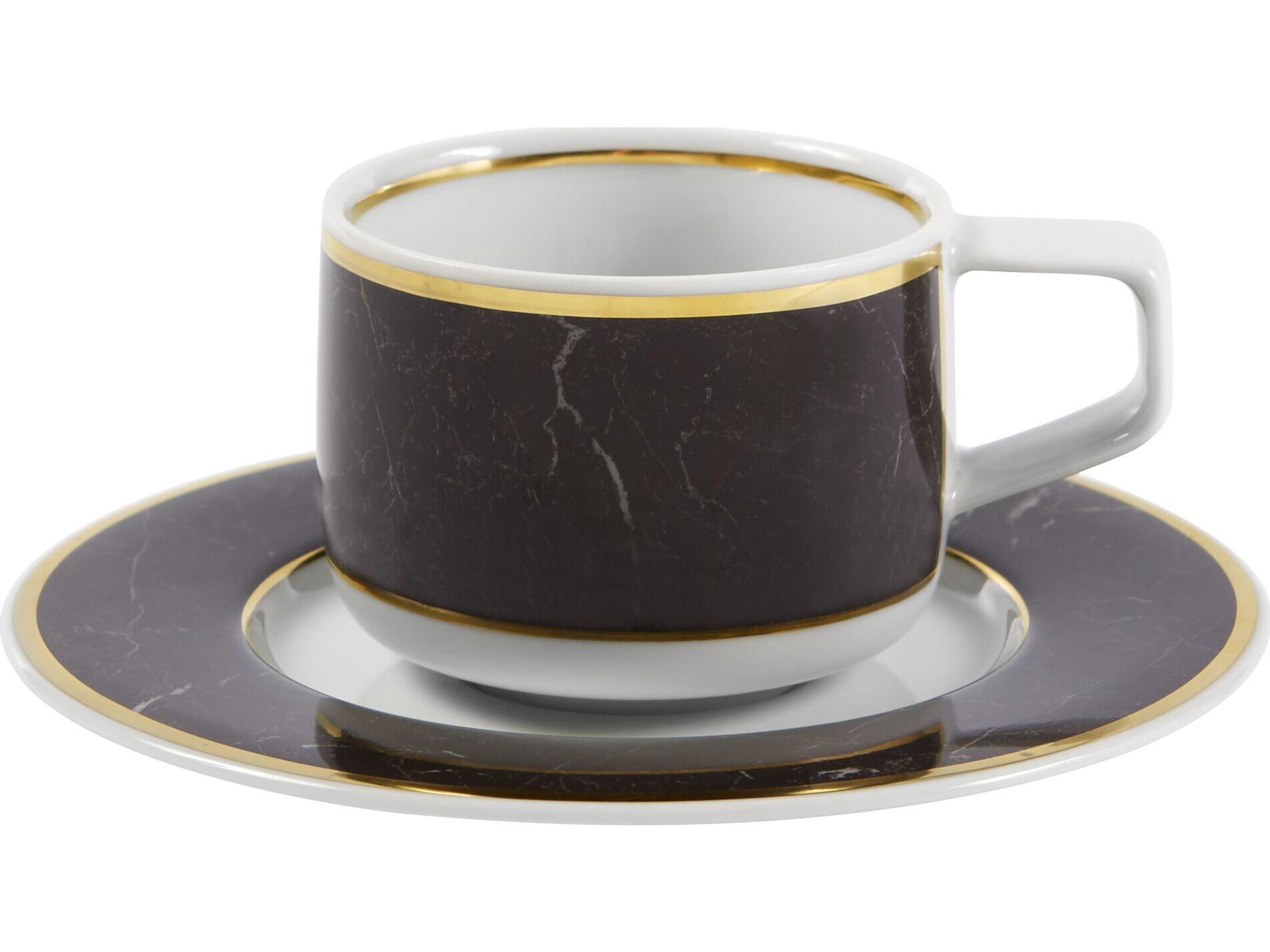 Vista Alegre Carrara Coffee Cup and Saucer Set of 4