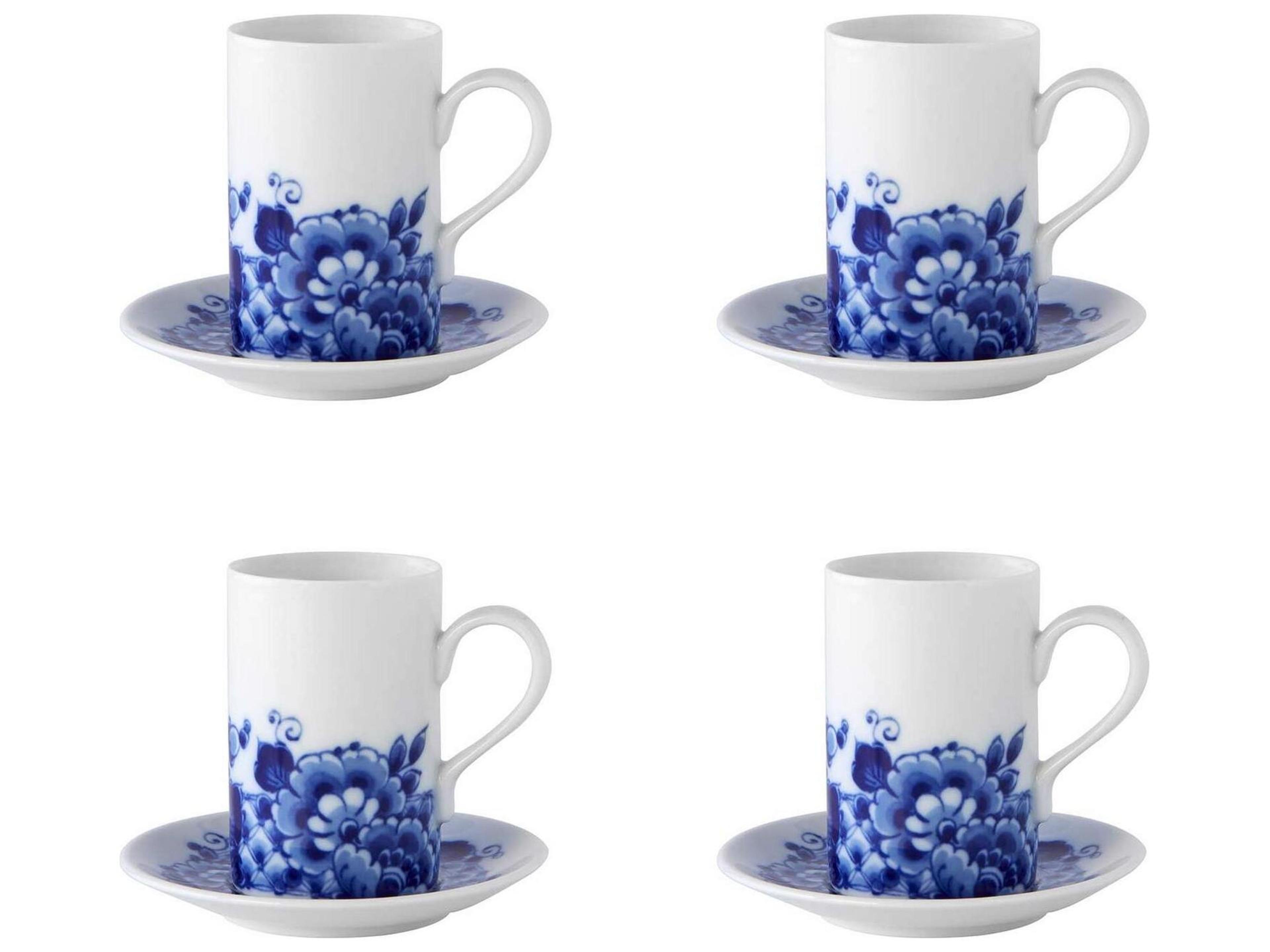 Blue Ming Coffee Cup and Saucer Set of 4
