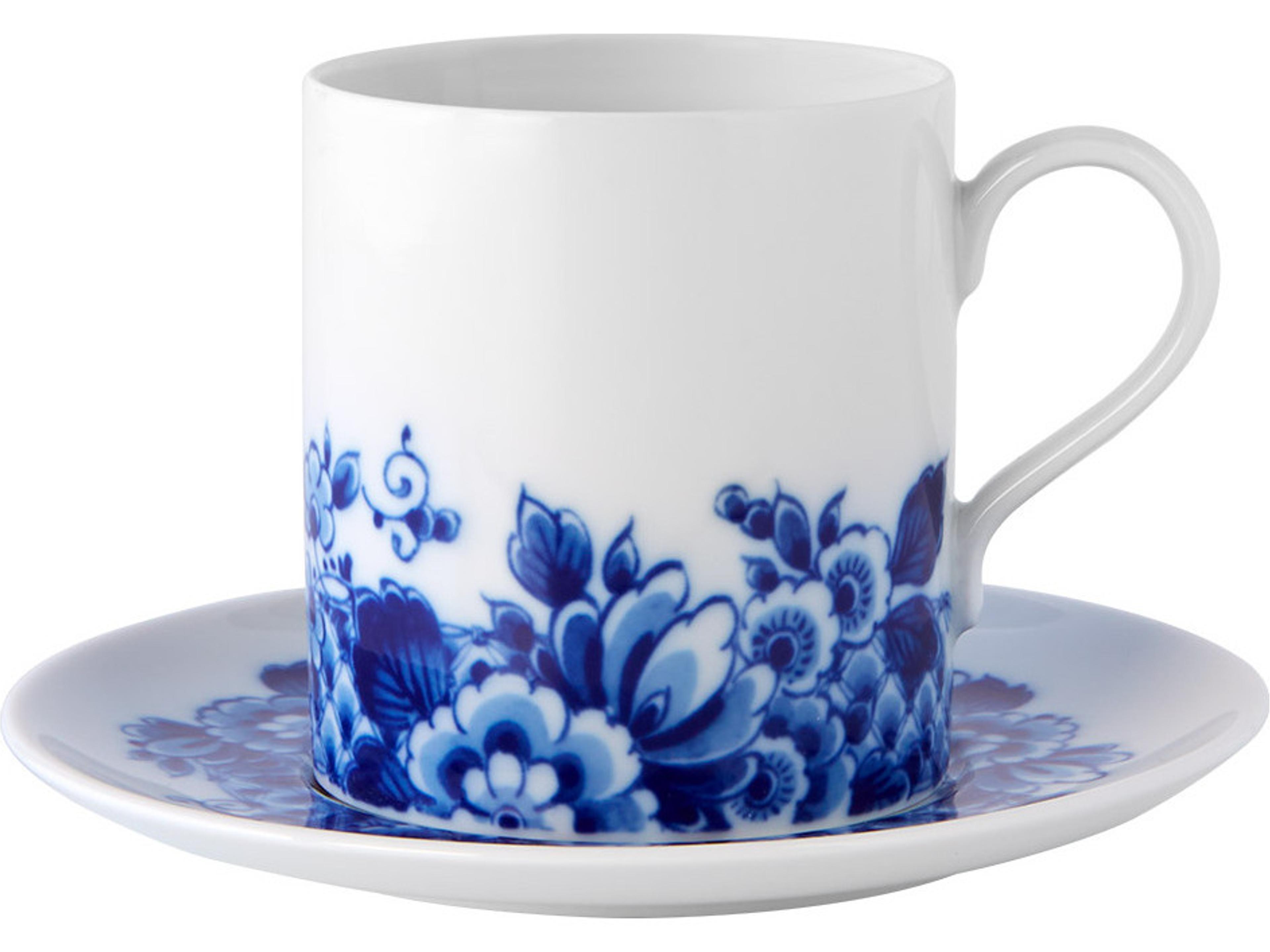 Vista Alegre Blue Ming Tea Cup and Saucer Set of 4