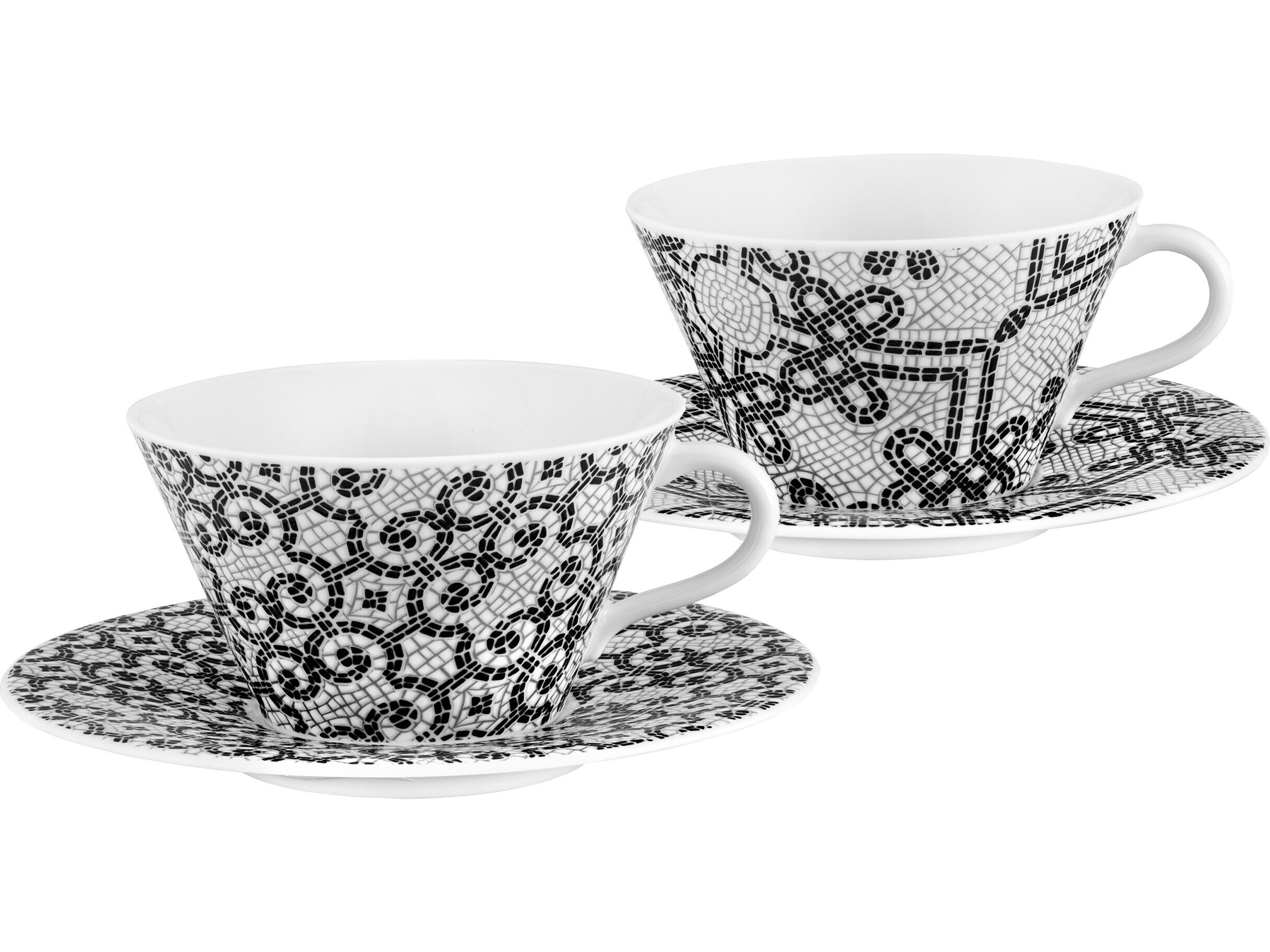 Vista Alegre Calcada Portuguesa Tea Cups and Saucers Set of 2