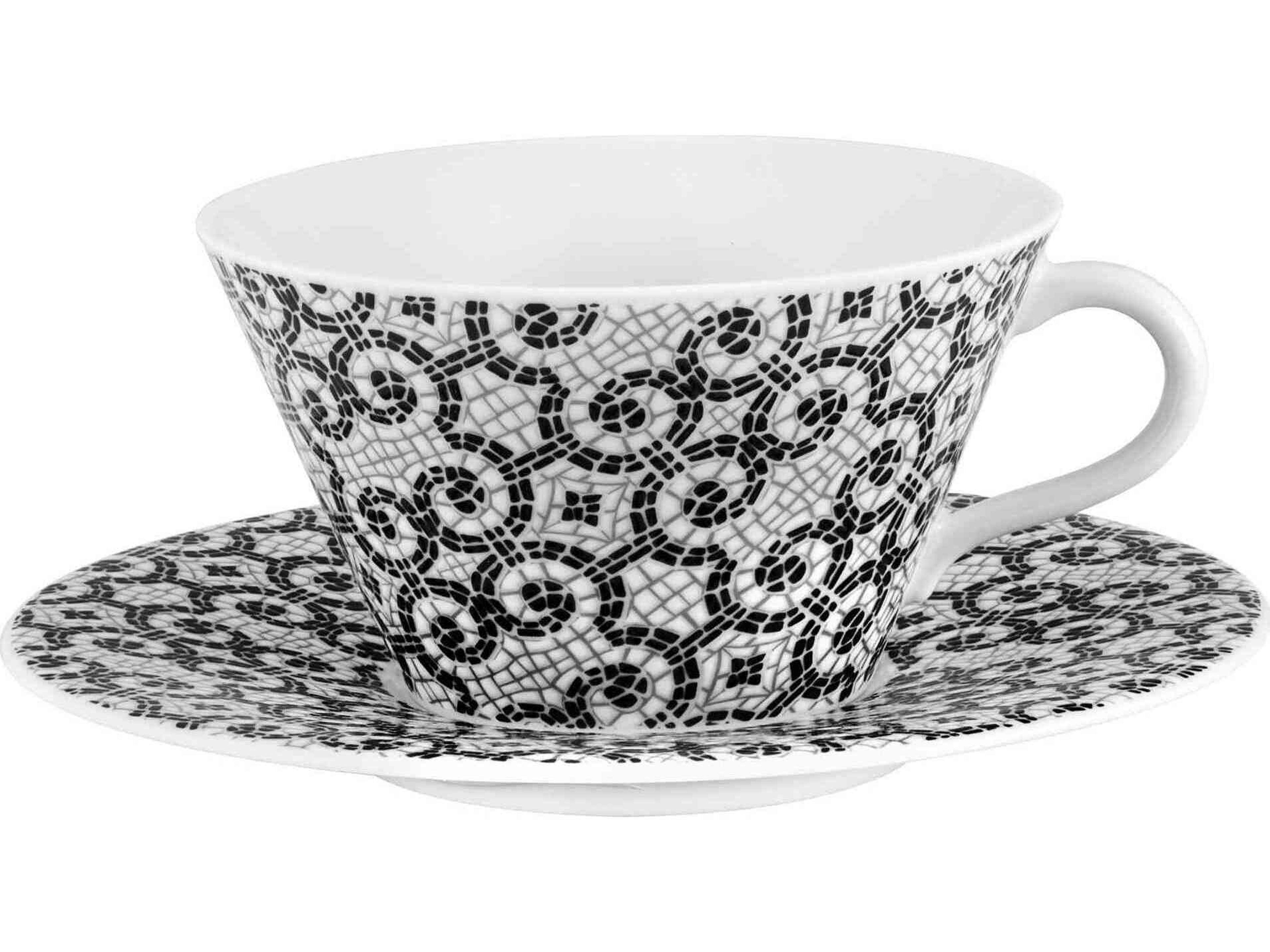 Vista Alegre Calcada Portuguesa Tea Cups and Saucers Set of 2