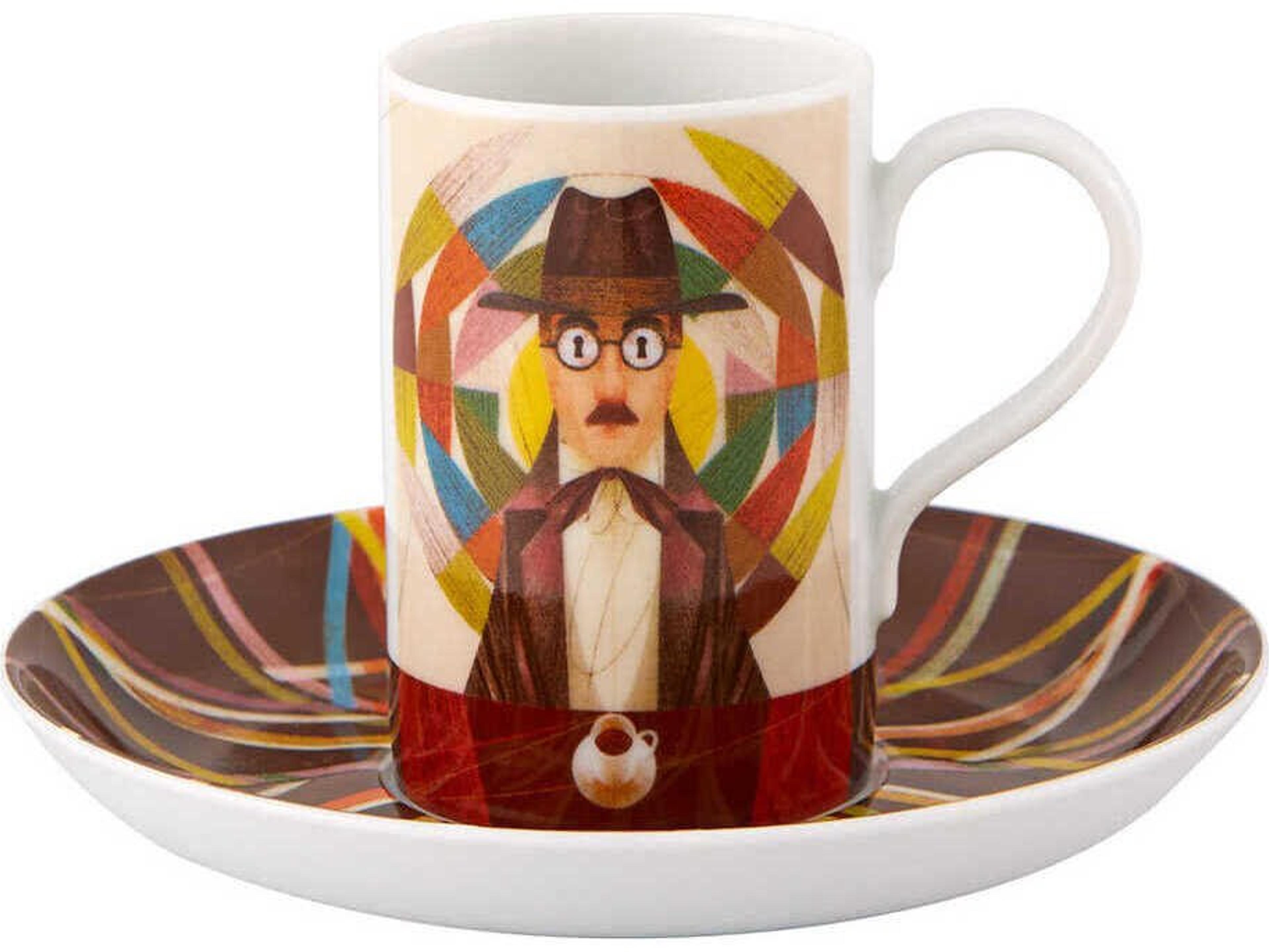 Vista Alegre Pessoa Expresso Cups and Saucer Set of 4