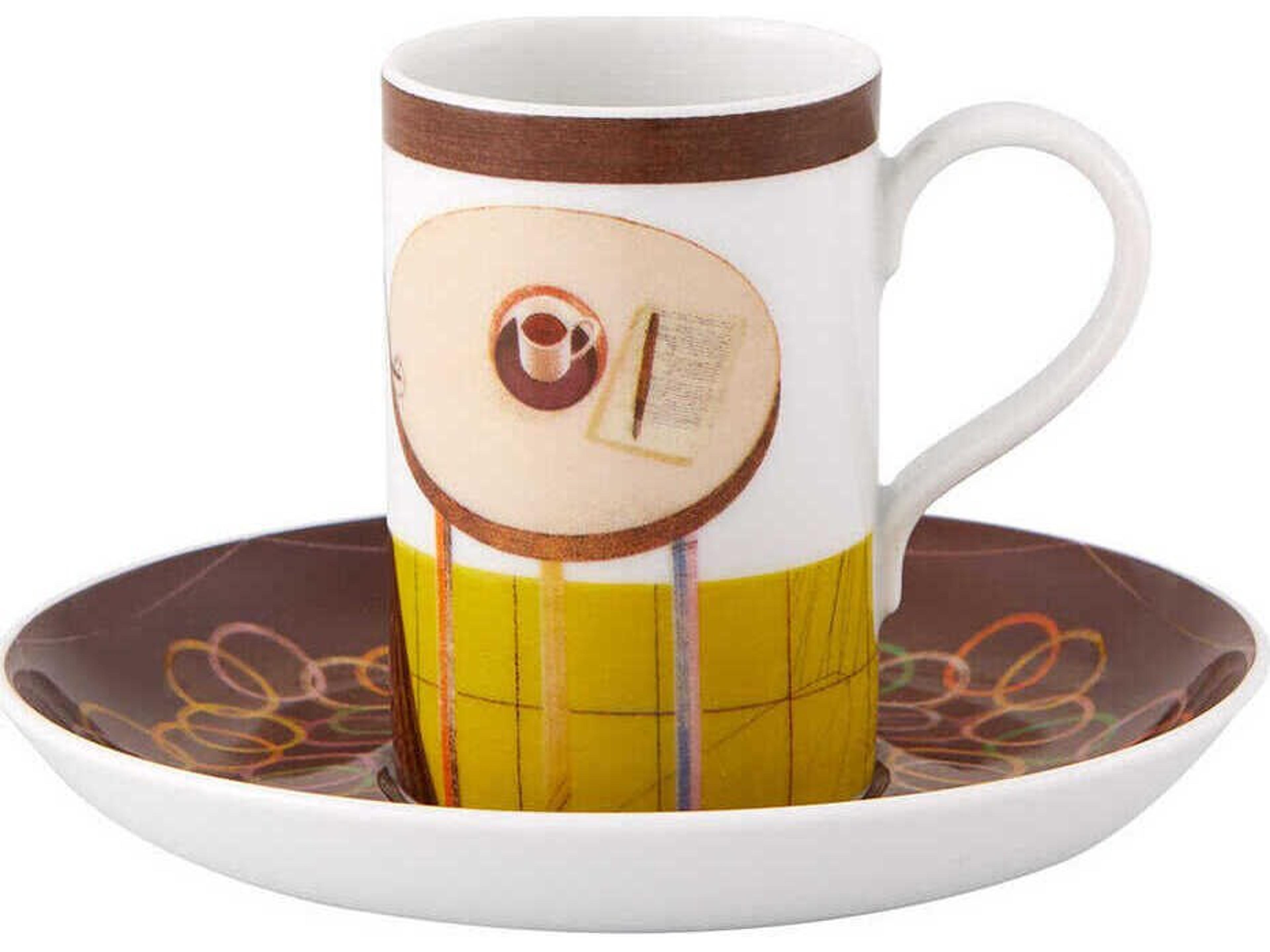 Vista Alegre Pessoa Expresso Cups and Saucer Set of 4