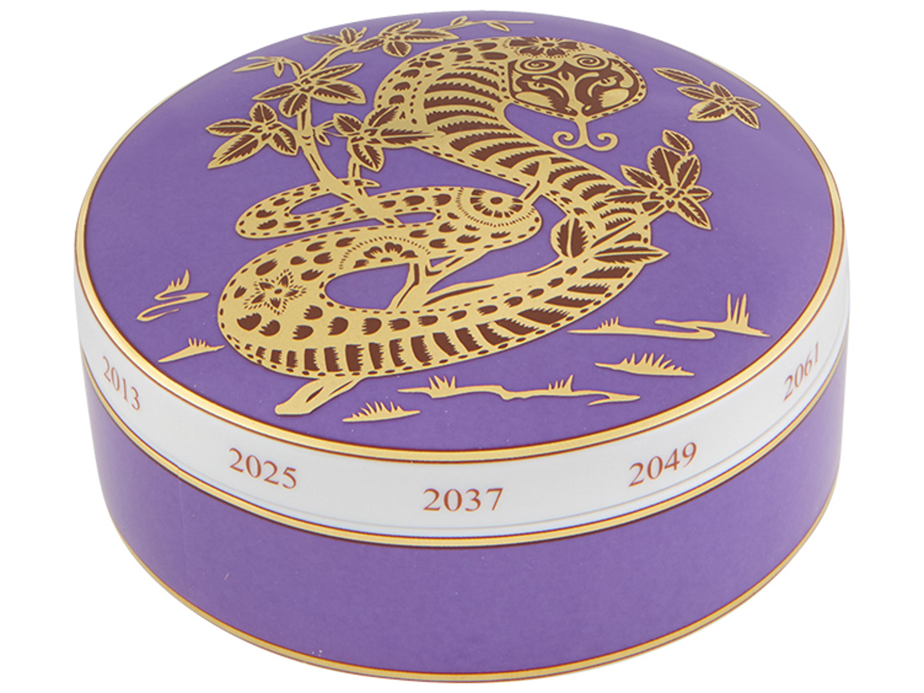 Golden Snake Large Round Box
