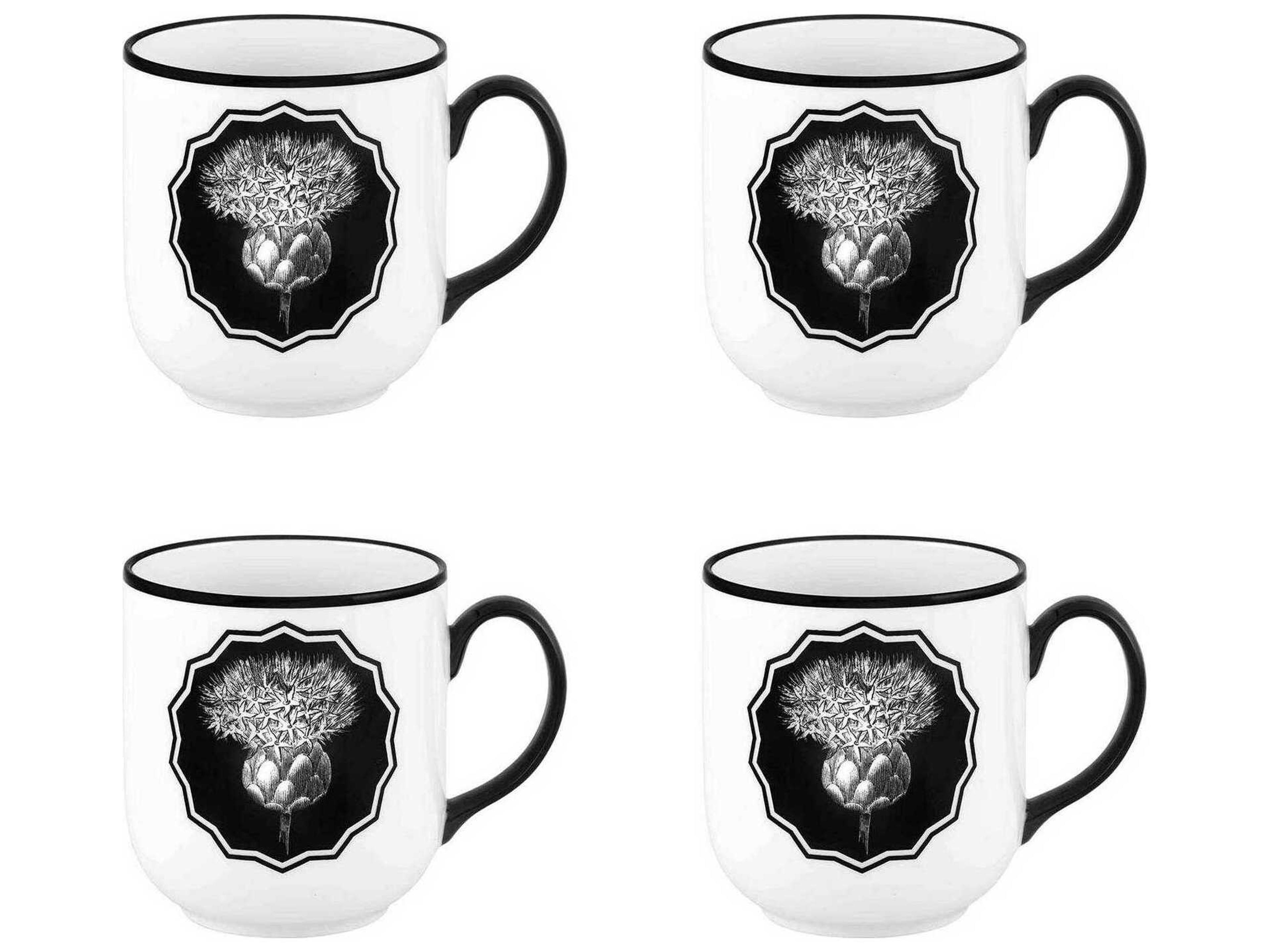 Lacroix Herbariae White Mug Set of 4