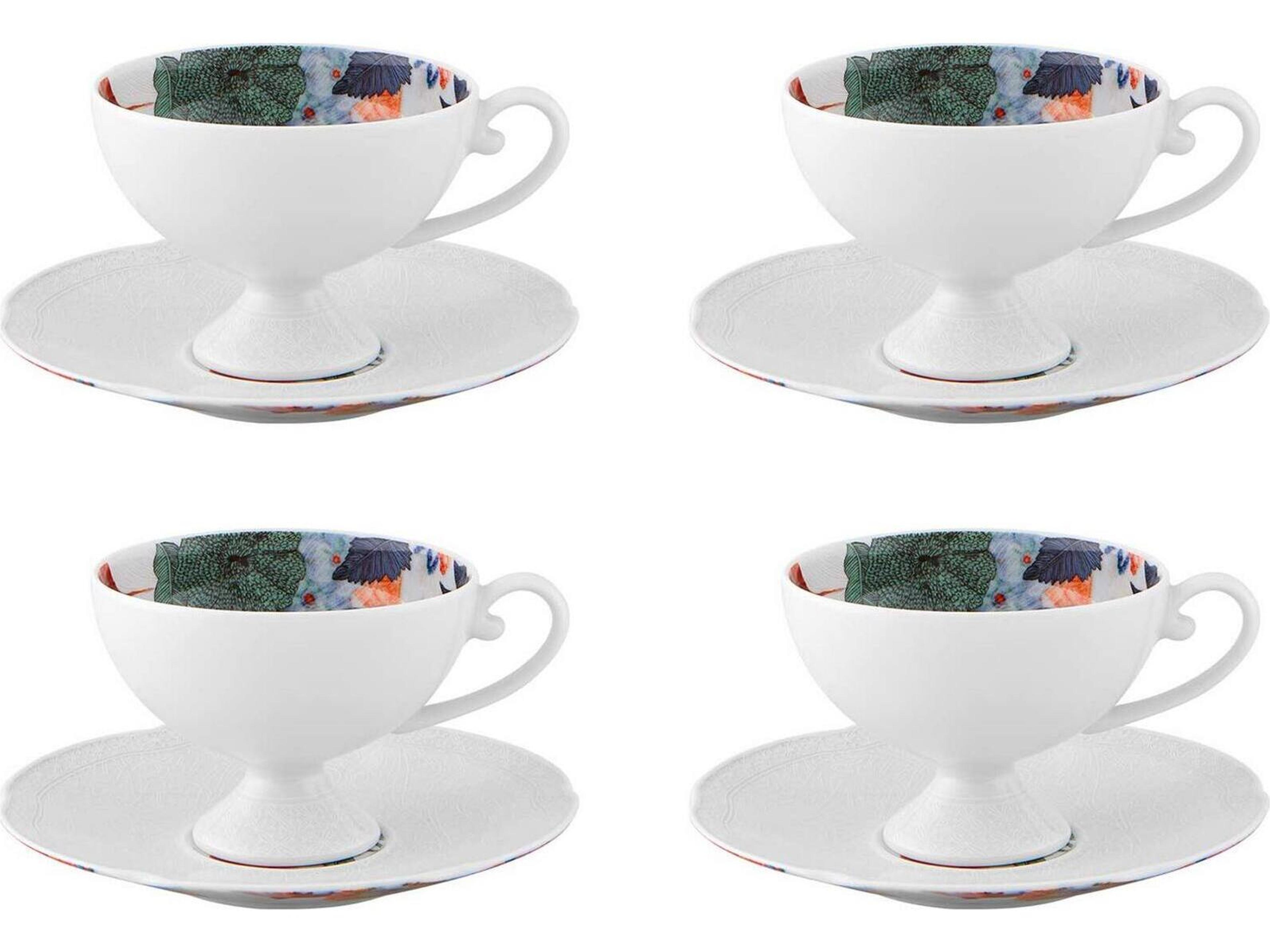 Duality Tea Cup and Saucer Set of 4