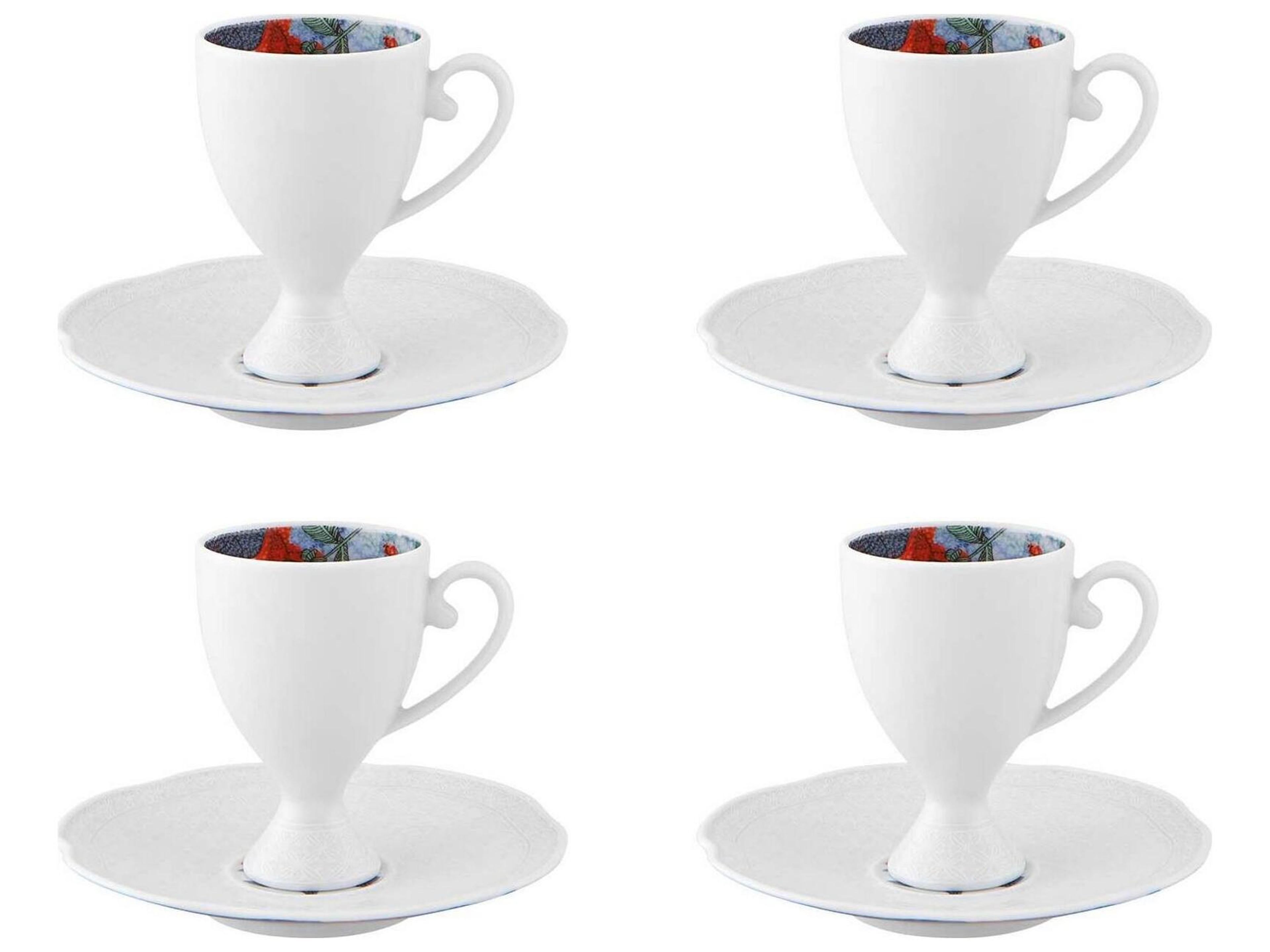 Duality Coffee Cup and Saucer Set of 4