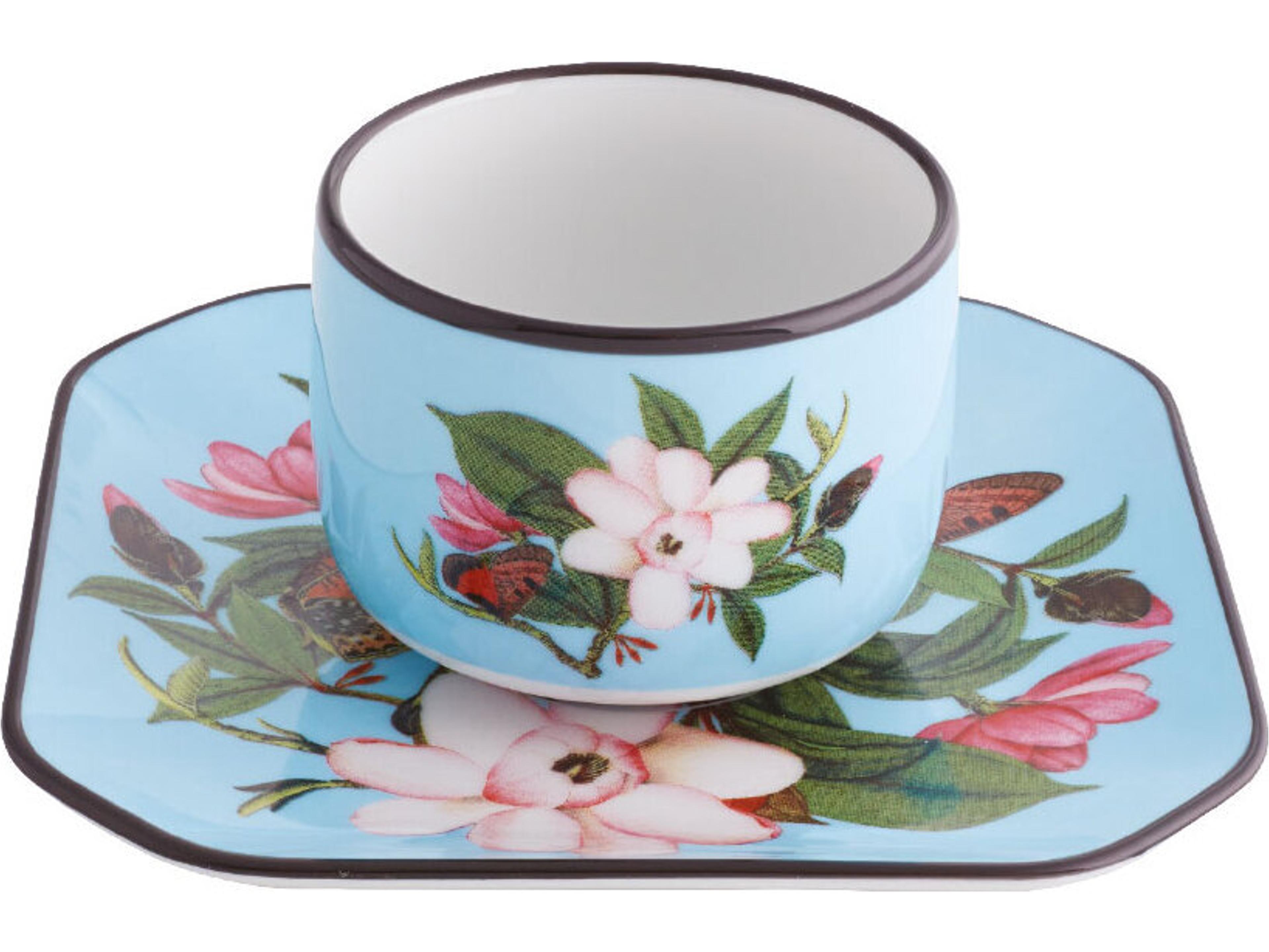 Vista Alegre Lacroix Fete Vos Jeux Coffee Cups and Saucers Set of 4