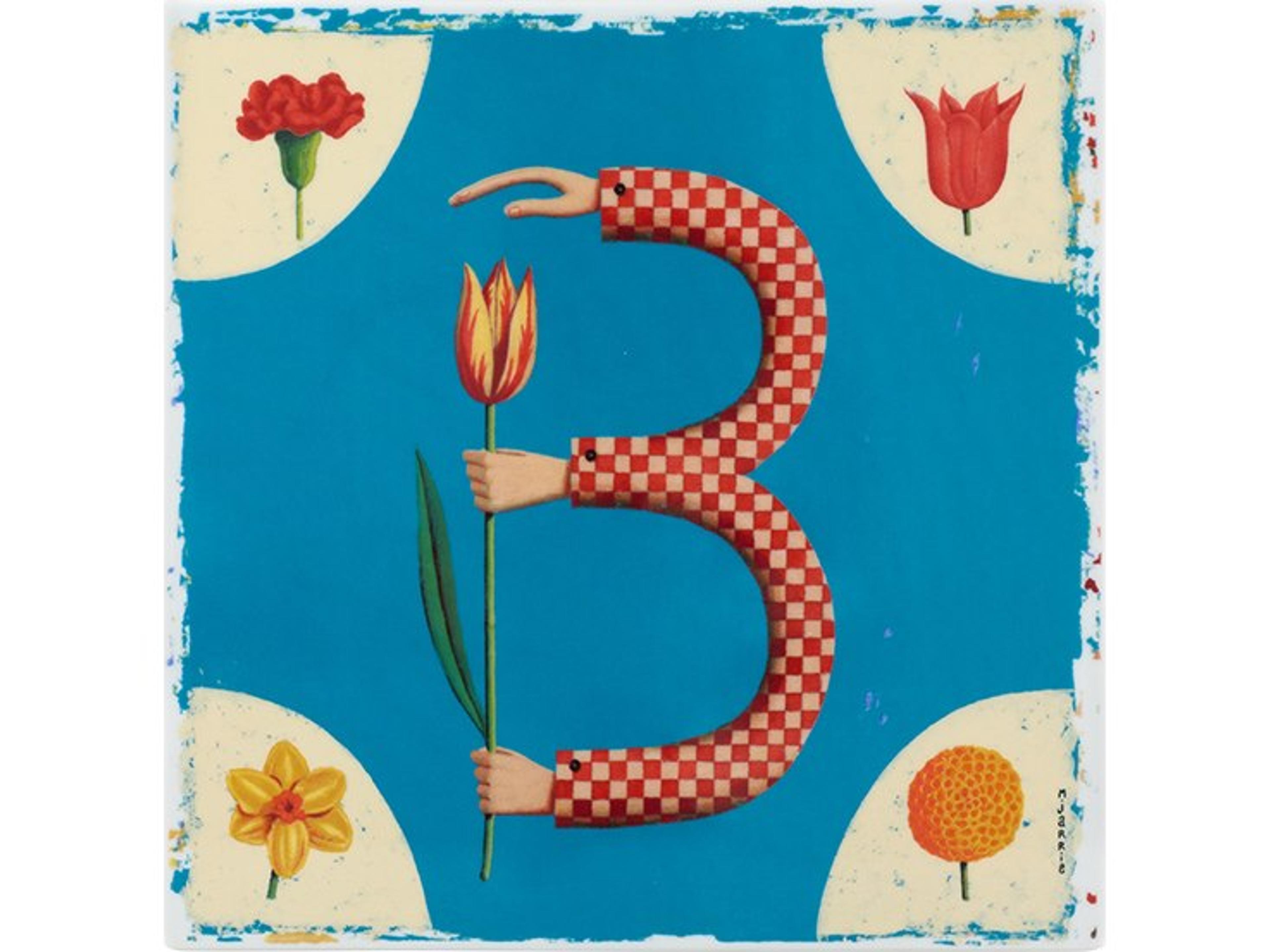 Vida Porcelain Plaque Letter B