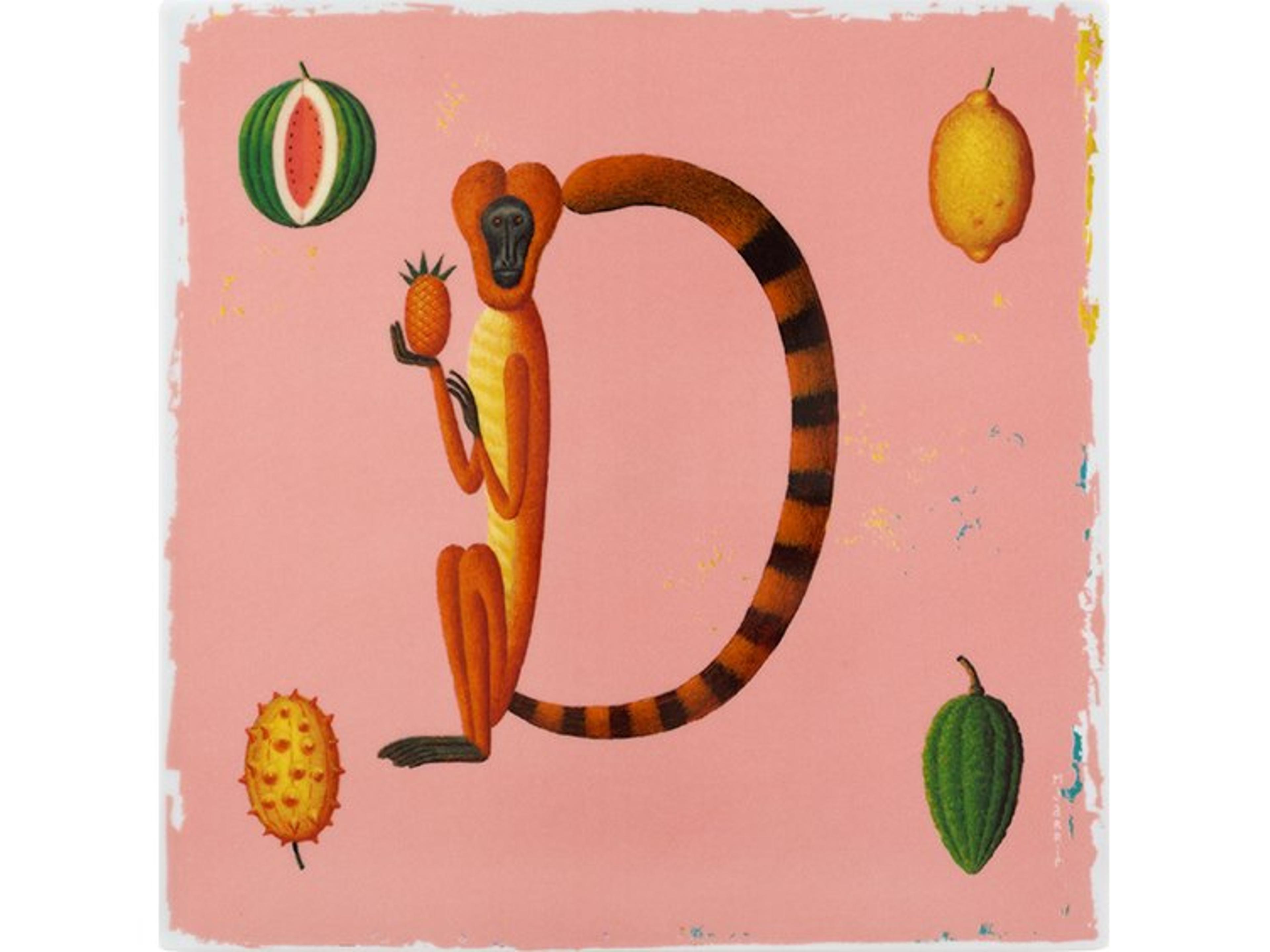 Vida Porcelain Plaque Letter D