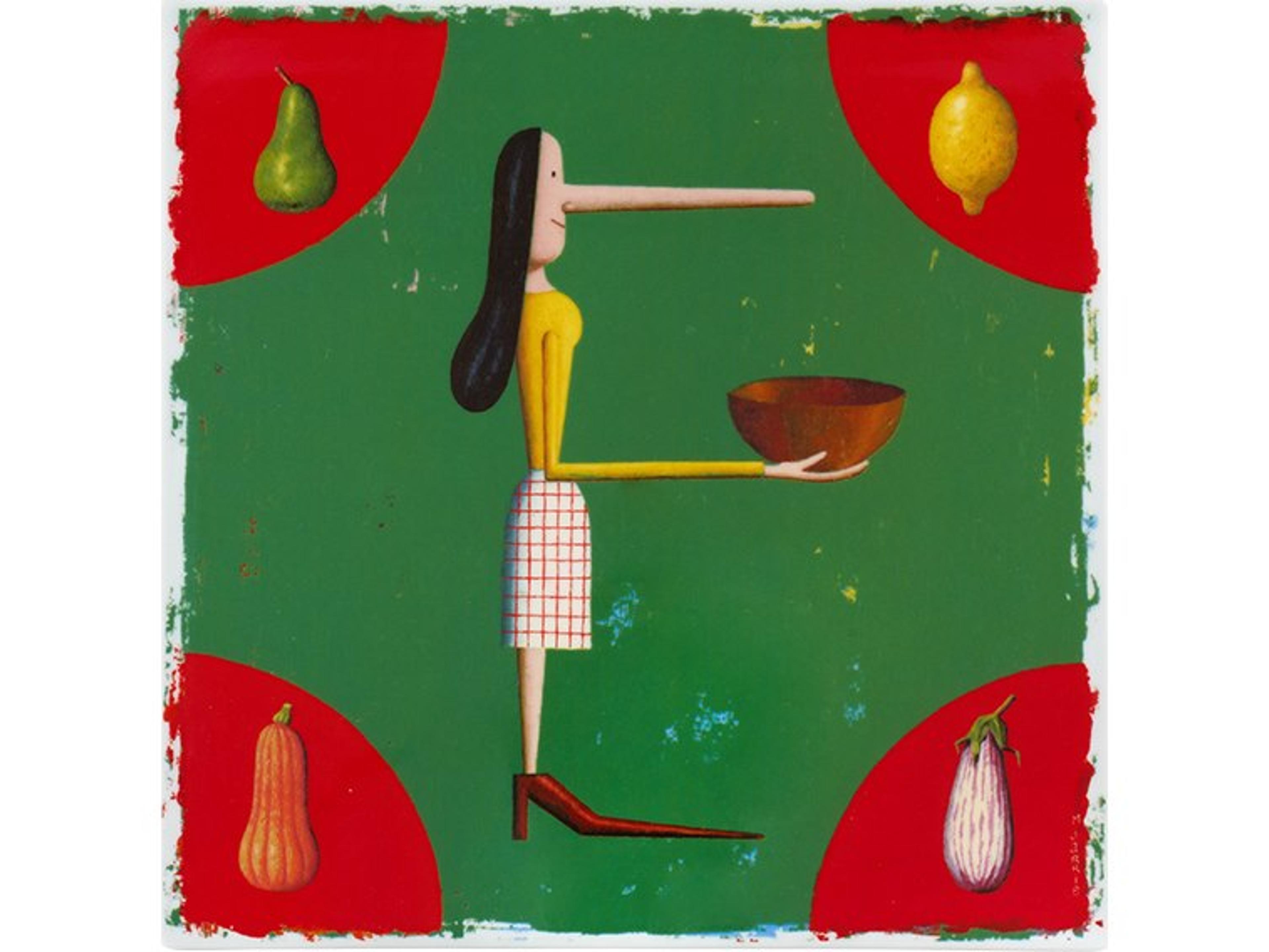 Vida Porcelain Plaque Letter E