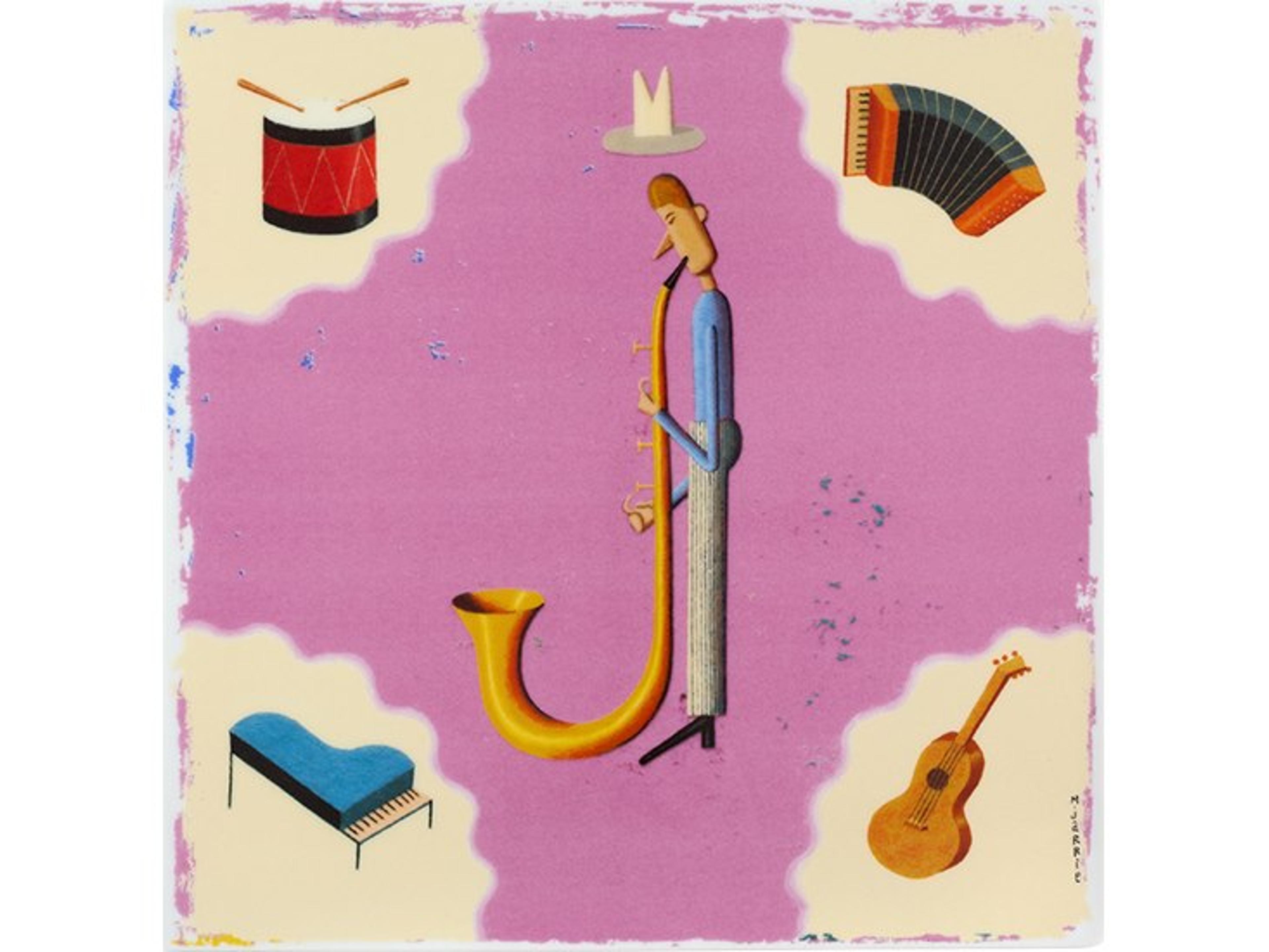 Vida Porcelain Plaque Letter J