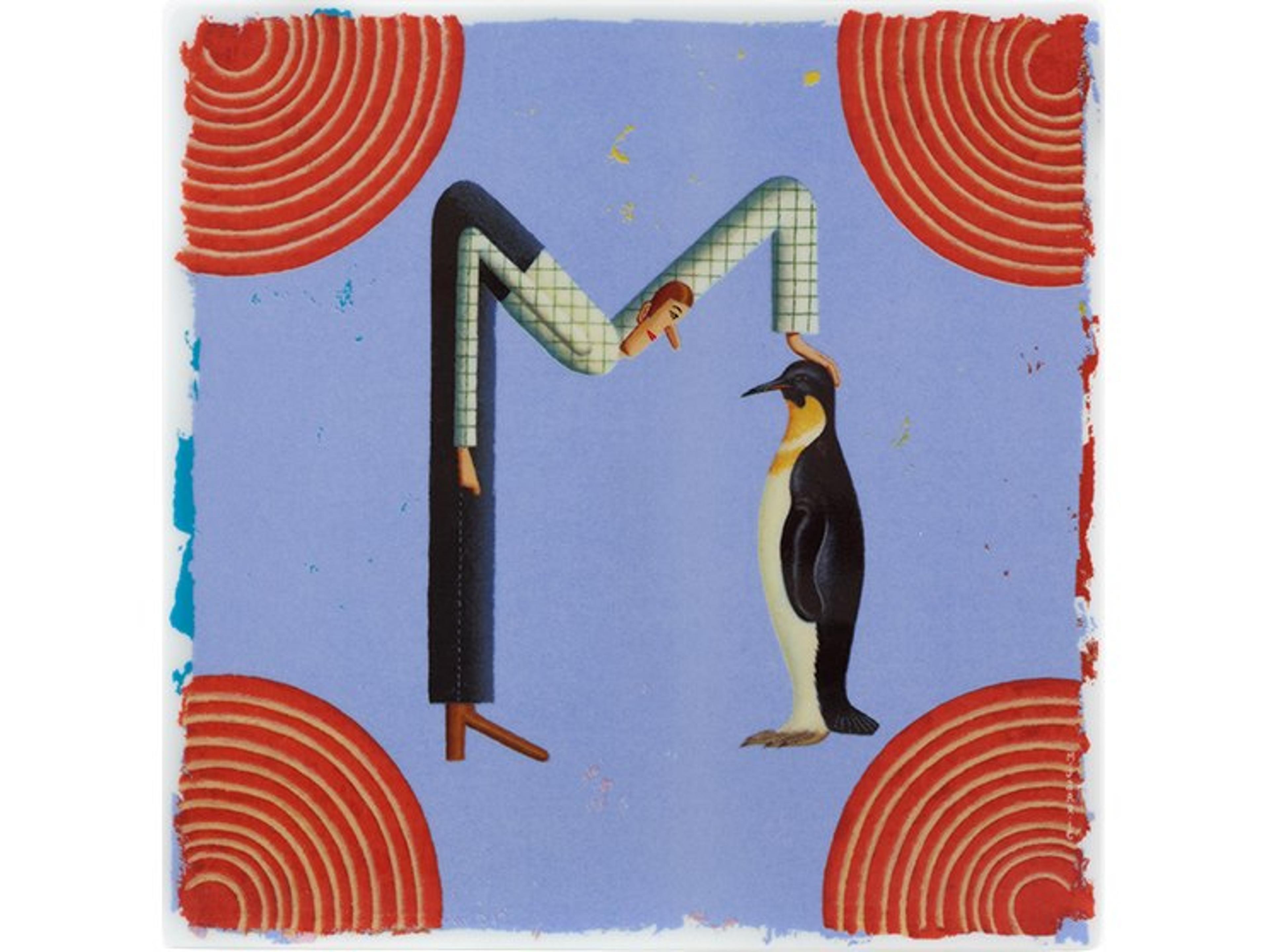 Vida Porcelain Plaque Letter M