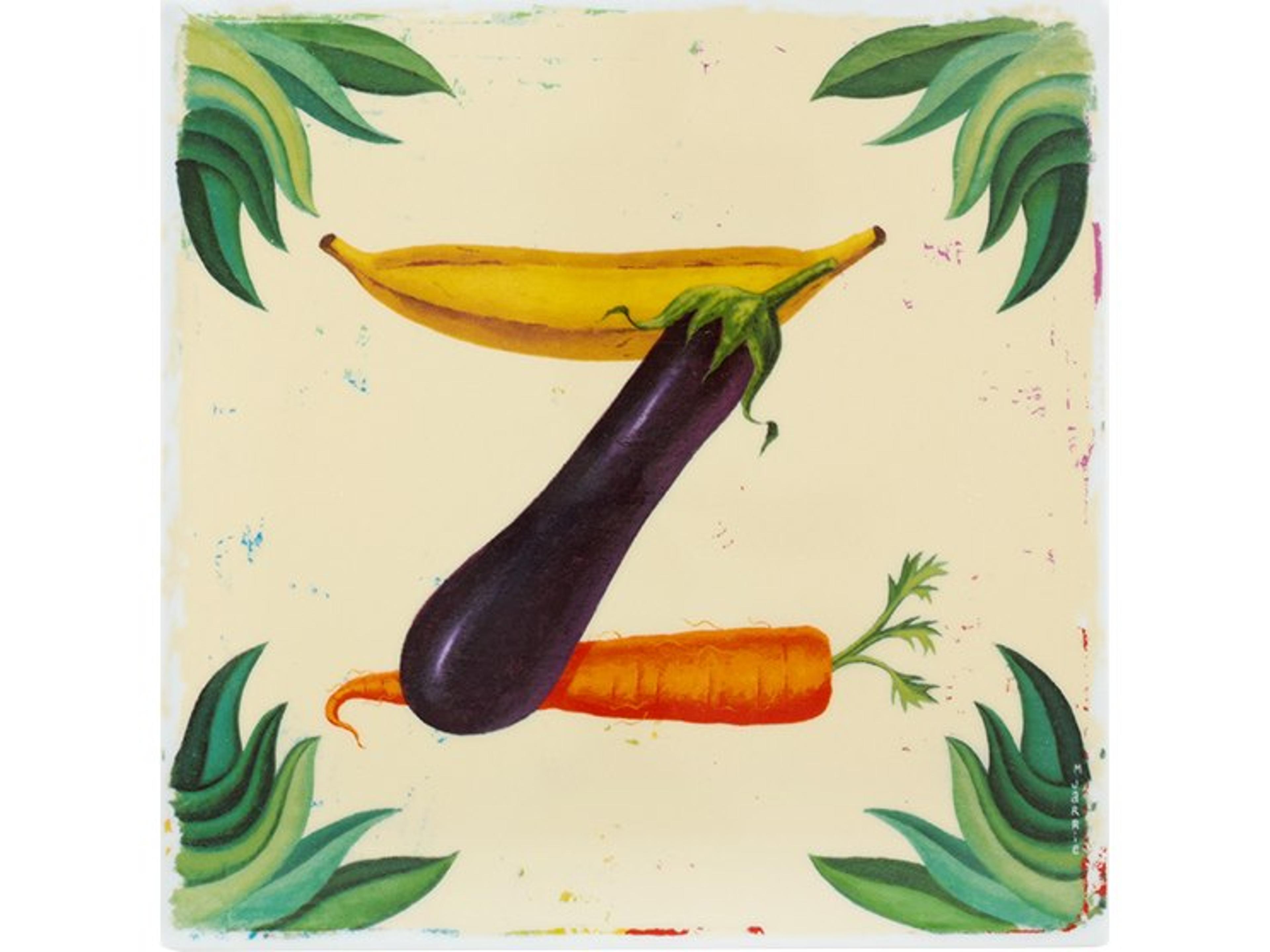 Vida Porcelain Plaque Letter Z