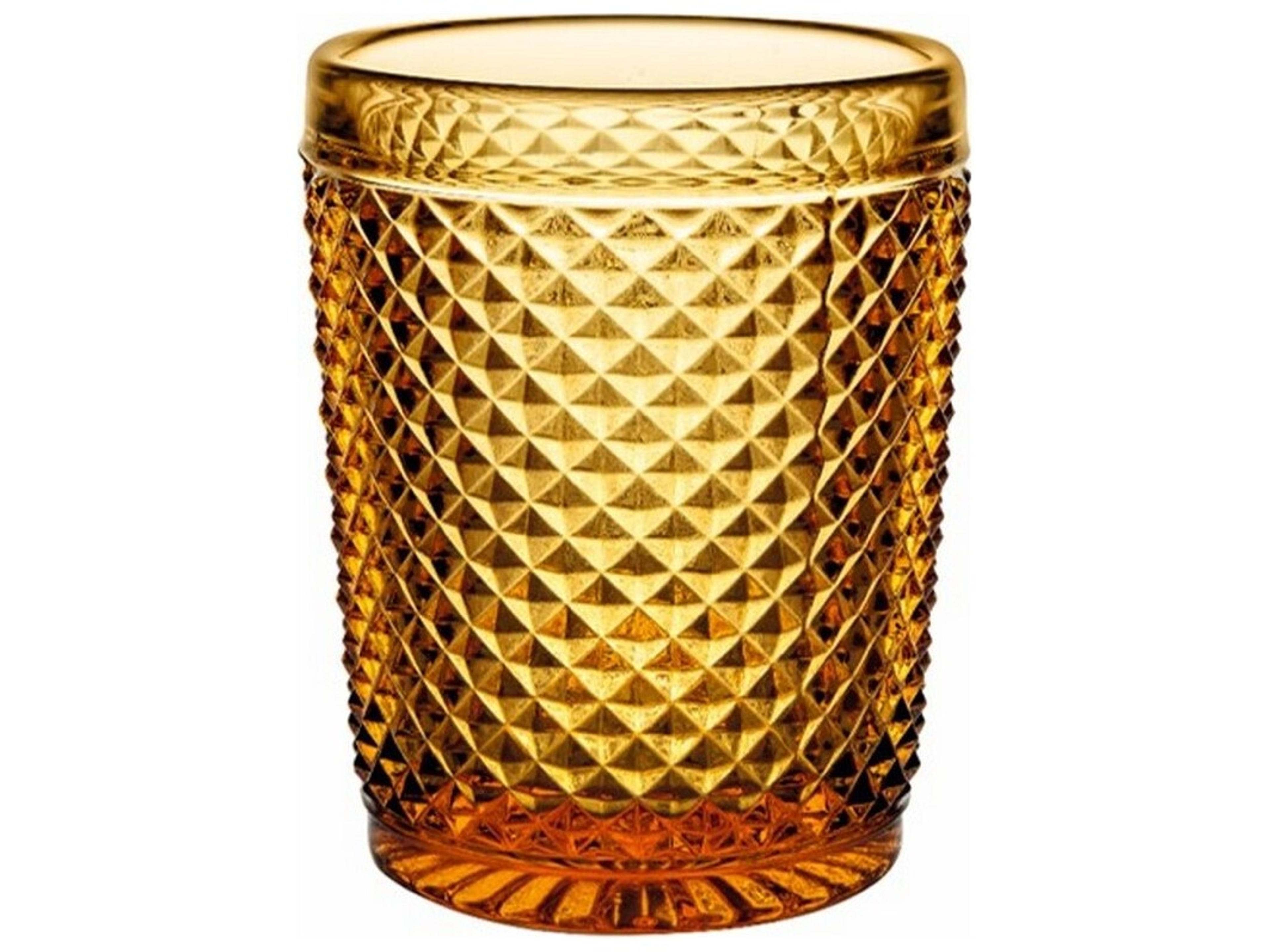 Bicos Amber  Old Fashion Glass Set of 4