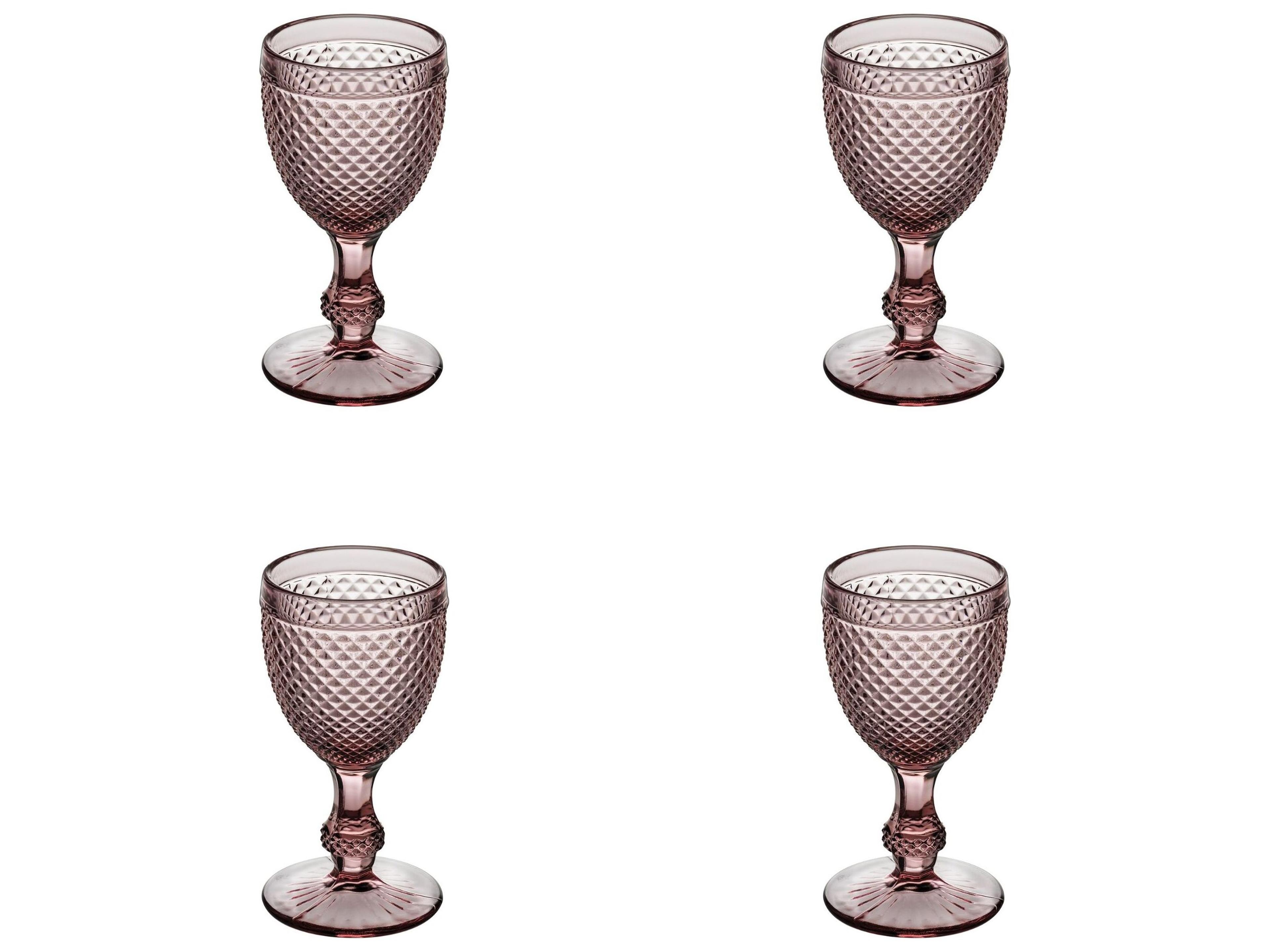 Bicos Pink  Water Goblets Set of 4