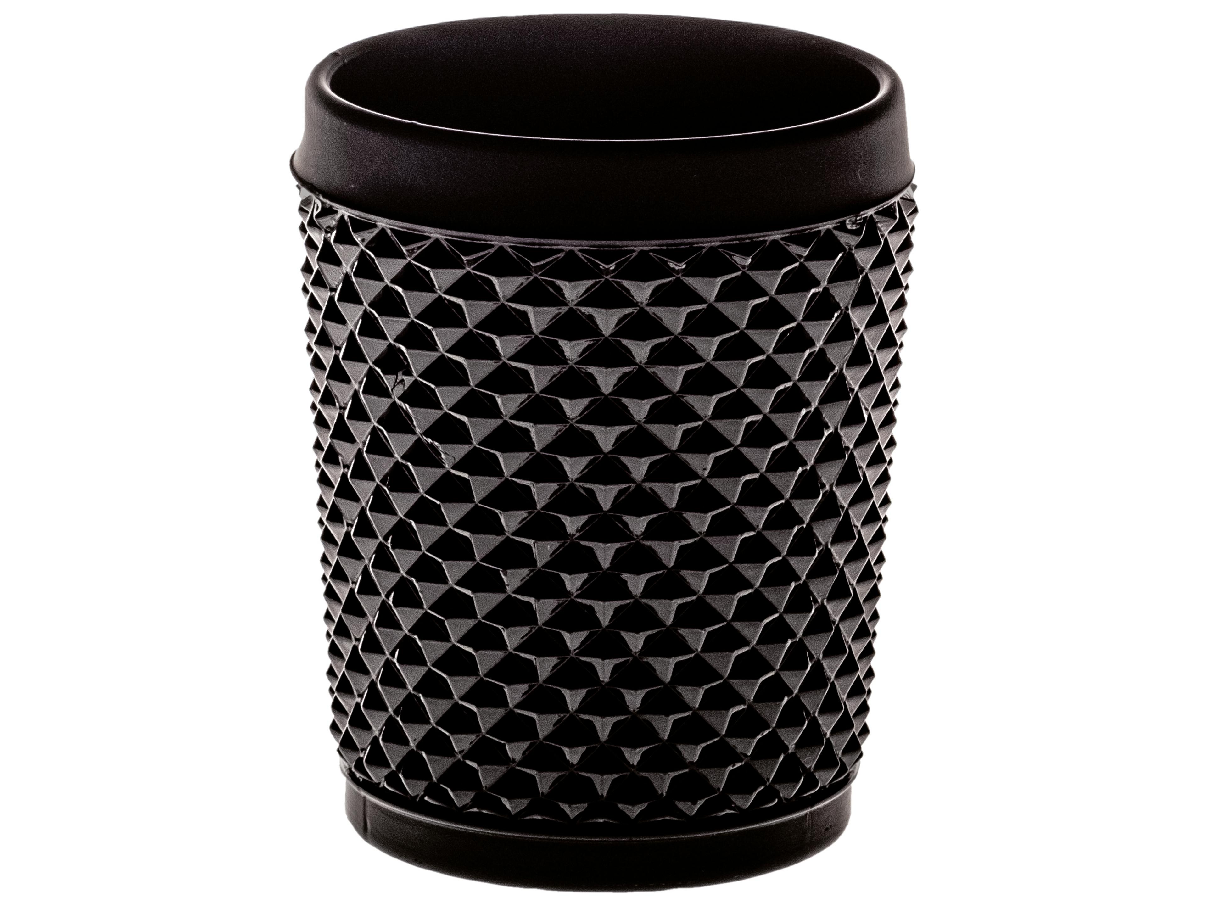 Vista Alegre Bicos Bicolor Black Old Fashion Glass Set of 4